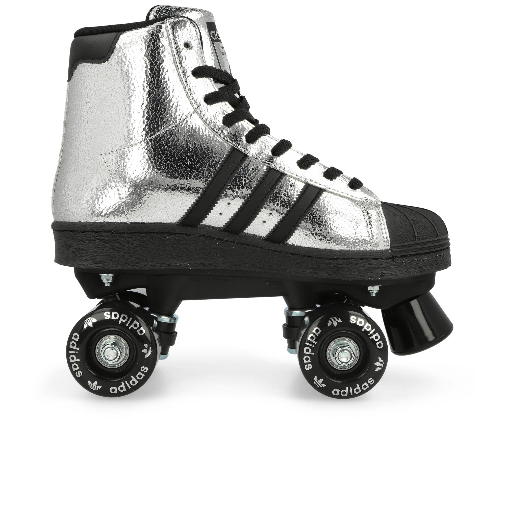 adidas Superstar 82 Skate W Silver Metallic / Core Black / Footwear White High Top Sneakers Silhouette | Overkill