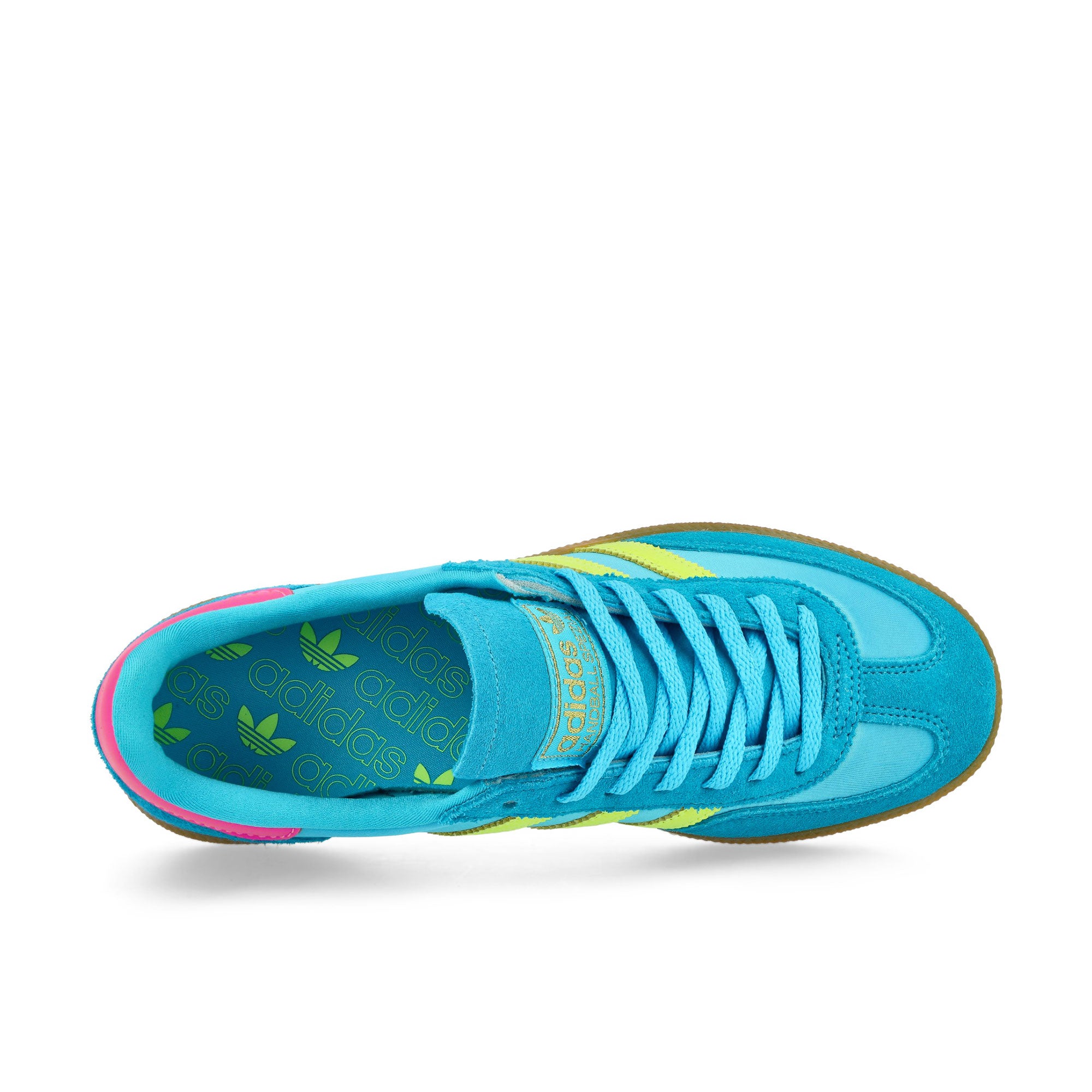 adidas Handball Spezial W Sky Rush / Solar Yellow / Lucid Pink Low Top Sneakers Detailfoto | Overkill