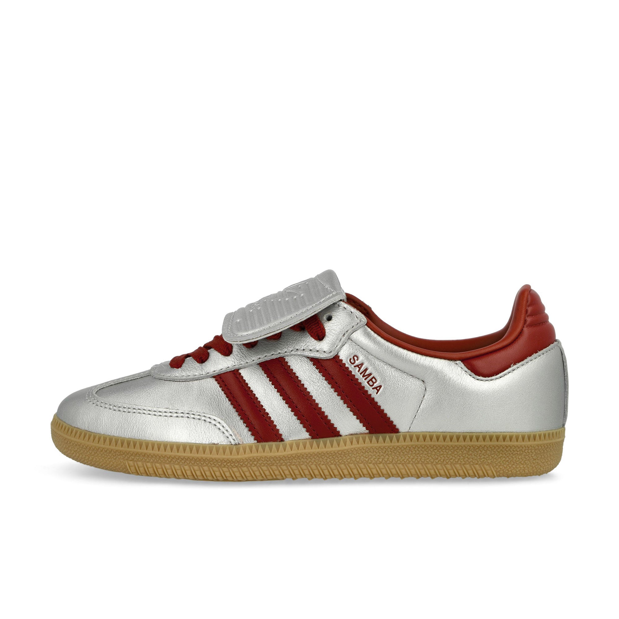 adidas Samba LT W Silver Metallic / Preloved Ruby / Gum 3 Low Top Sneakers JH5707 | Overkill