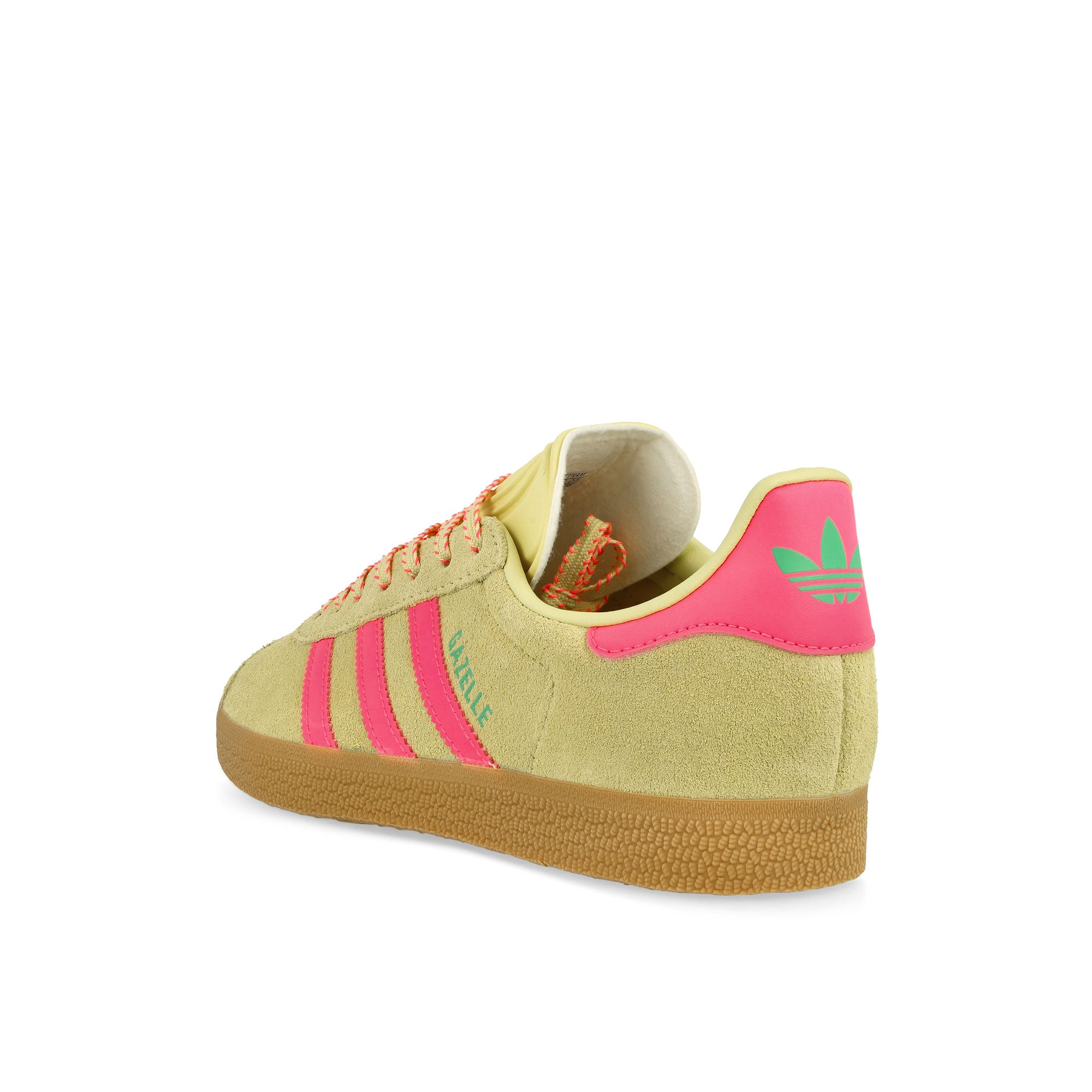 adidas Gazelle W Powder Yellow / Lucid Pink / Gum3 Low Top Sneakers Material | Overkill