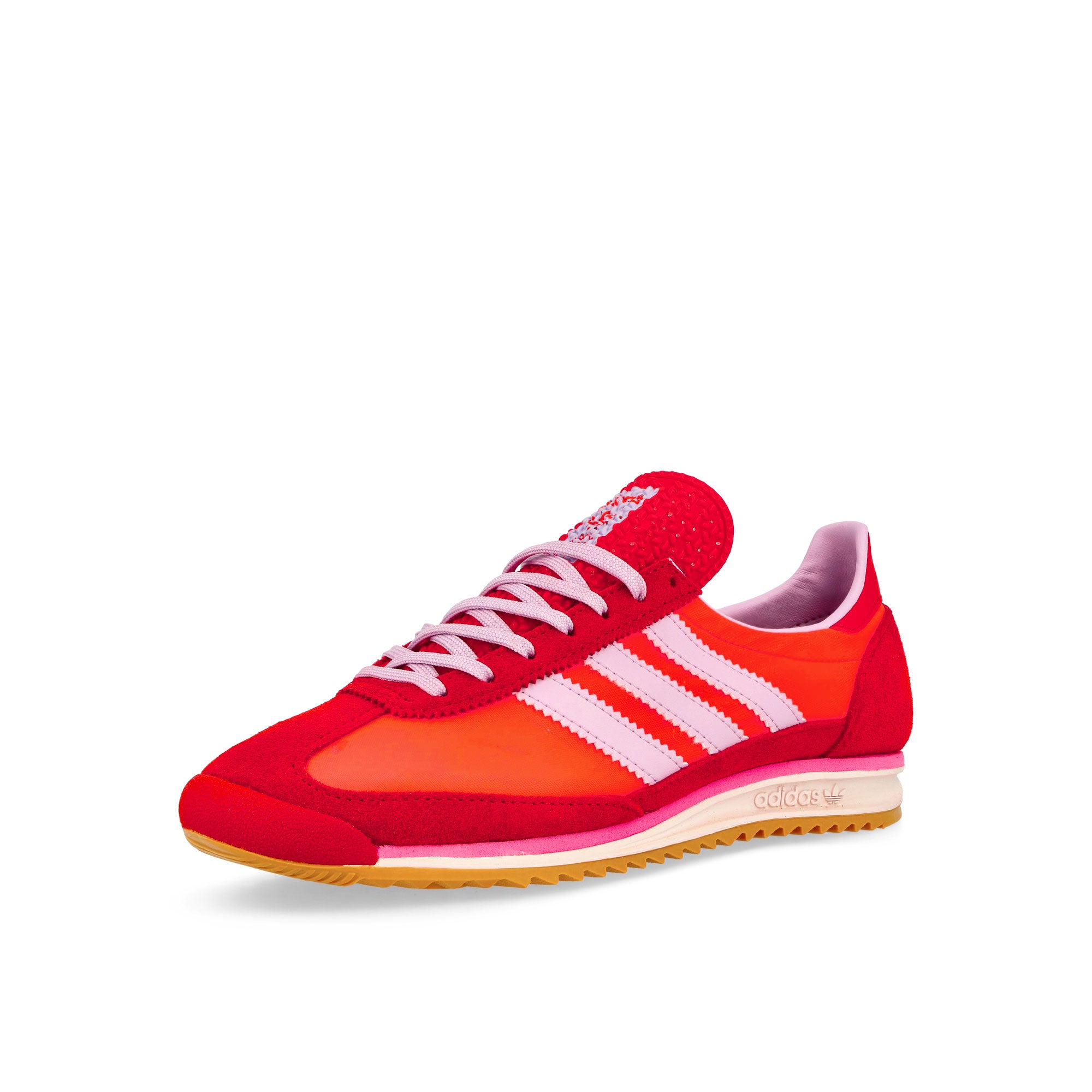 adidas SL 72 OG W Solar Red / Ice Lavender / Better Scarlet Low Top Sneakers Close Up | Overkill