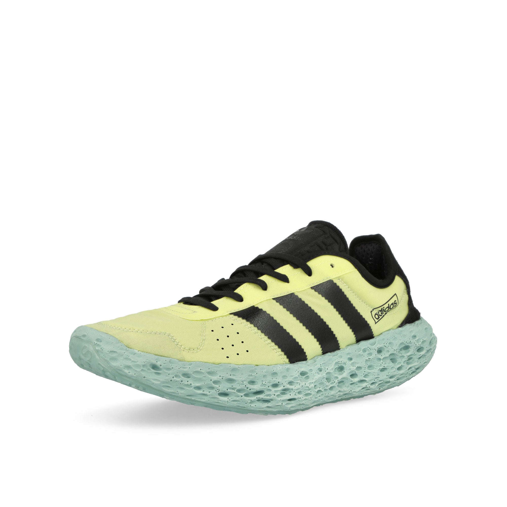 adidas Zponge Ice Yellow / Core Black / Focus Blue Low Top Sneakers Close Up | Overkill