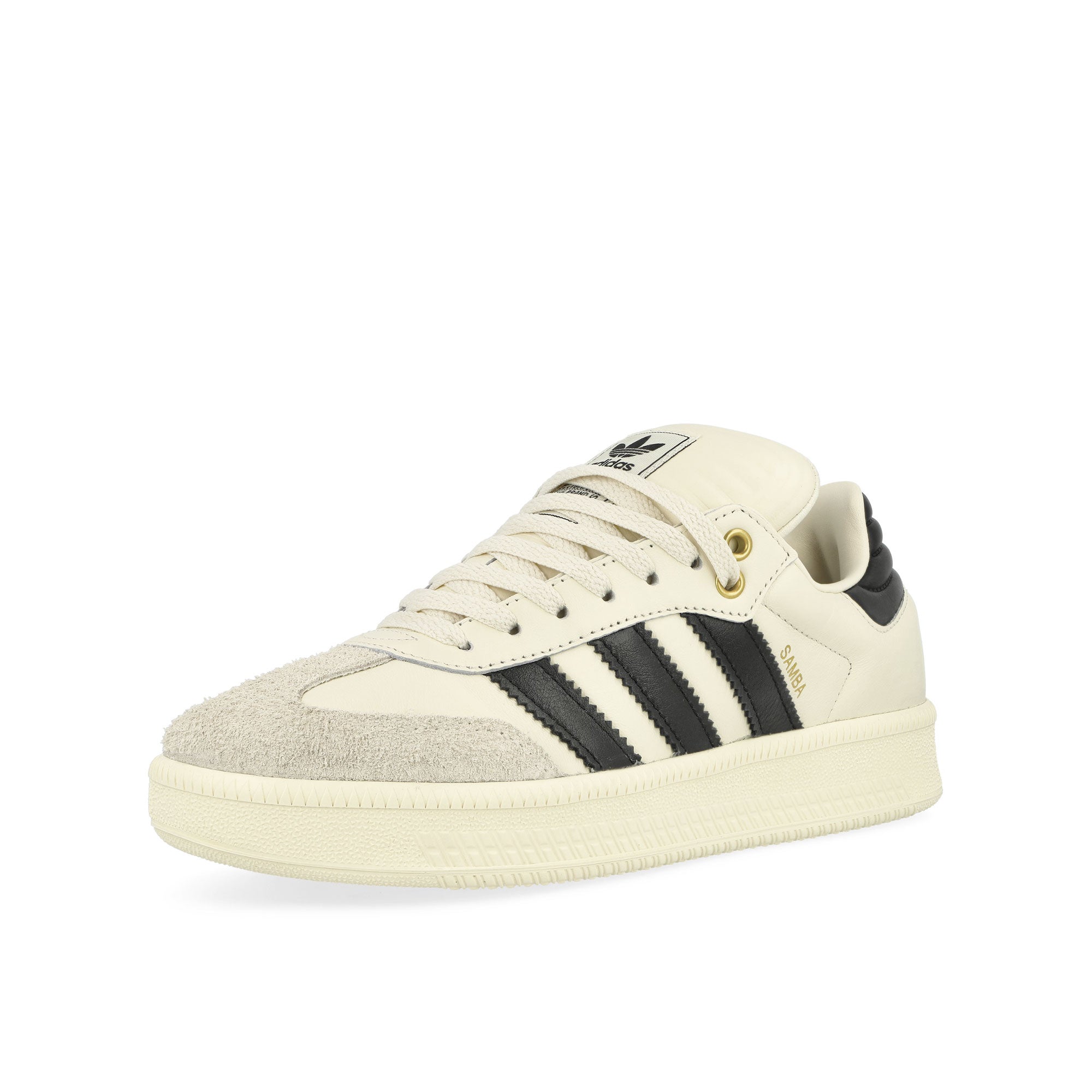 adidas Samba XLG Cream White / Core Black / Easy Yellow Low Top Sneakers Close Up | Overkill