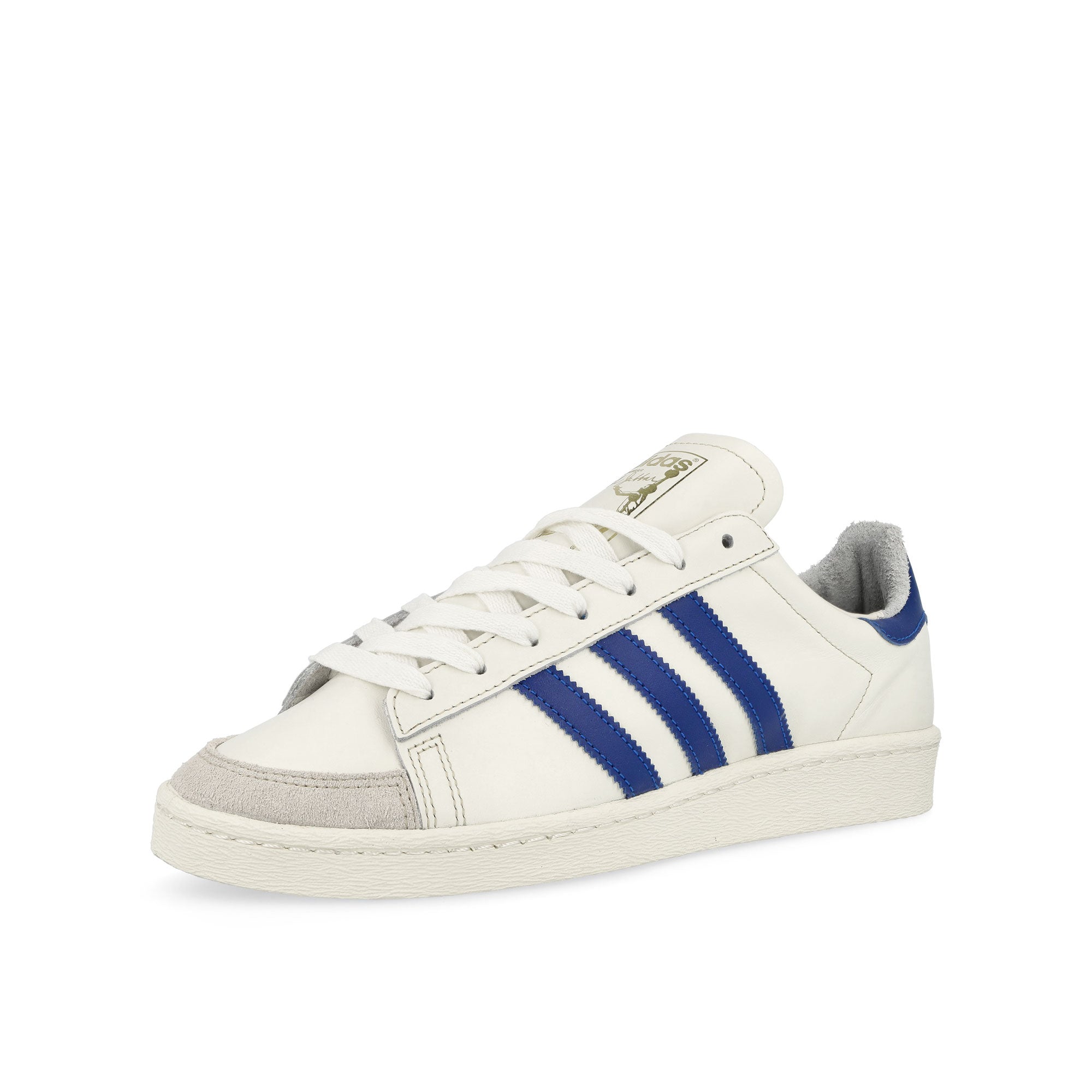 adidas Jabbar Lo Off White / Collegiate Royal / Cream White Low Top Sneakers Close Up | Overkill