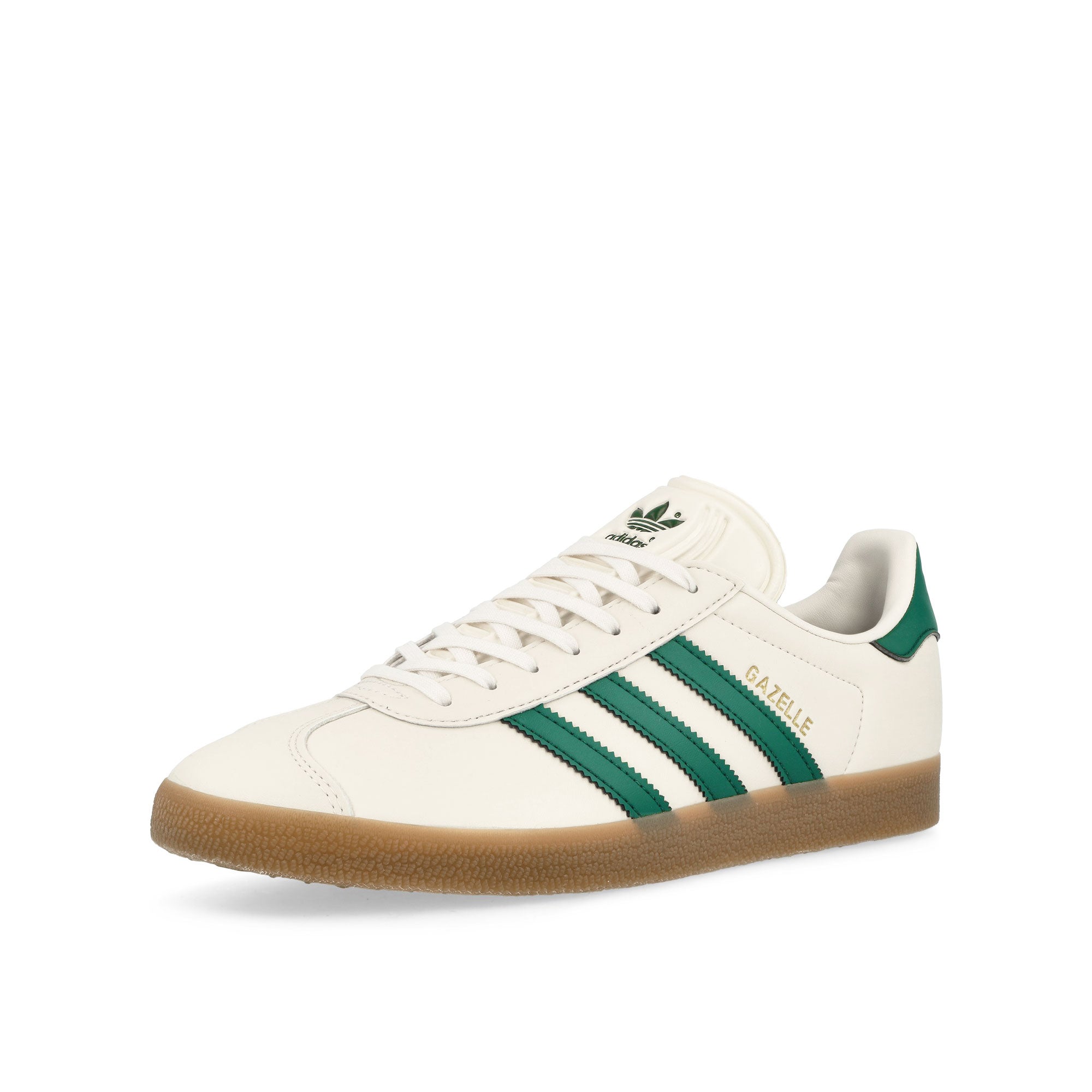 adidas Gazelle Cloud White / Collegiate Green / Gum Low Top Sneakers Close Up | Overkill