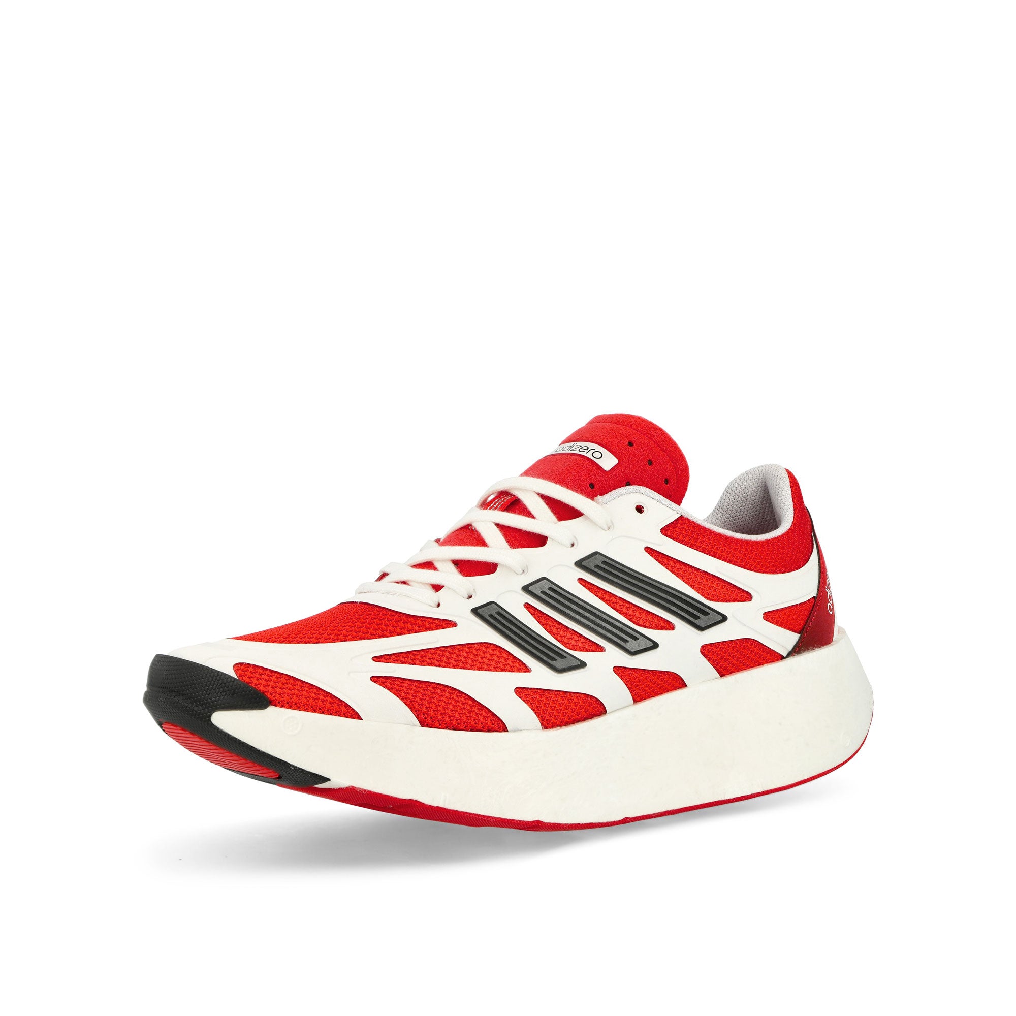 adidas Adizero Aruku Footwear White / Pure Ruby / Core Black Low Top Sneakers Close Up | Overkill