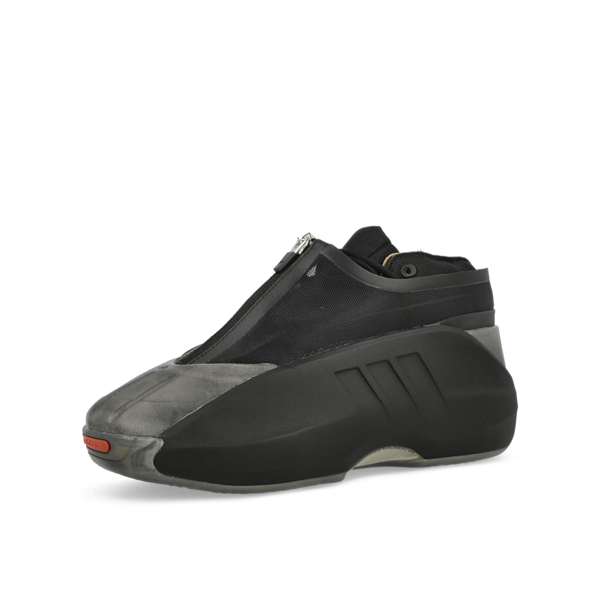 adidas Crazy Iiinfinity Core Black / Preloved Ruby / Charcoal Low Top Sneakers Close Up | Overkill