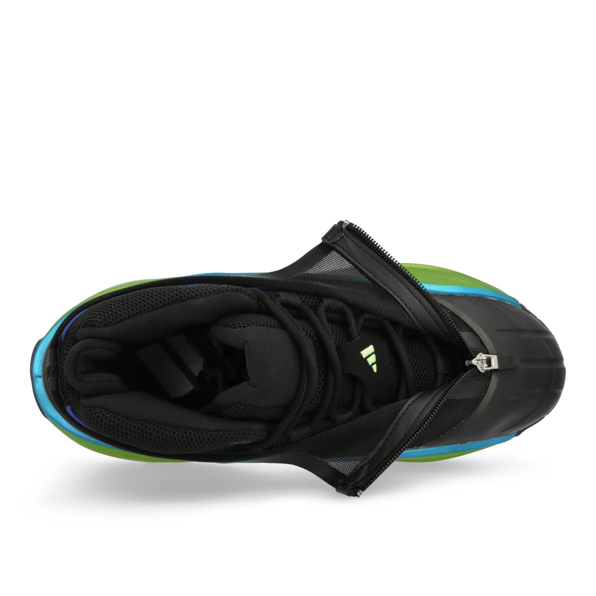 adidas Crazy IIInfinity Screaming Green / Core Black / Lucid Blue Low Top Sneakers Detailfoto | Overkill