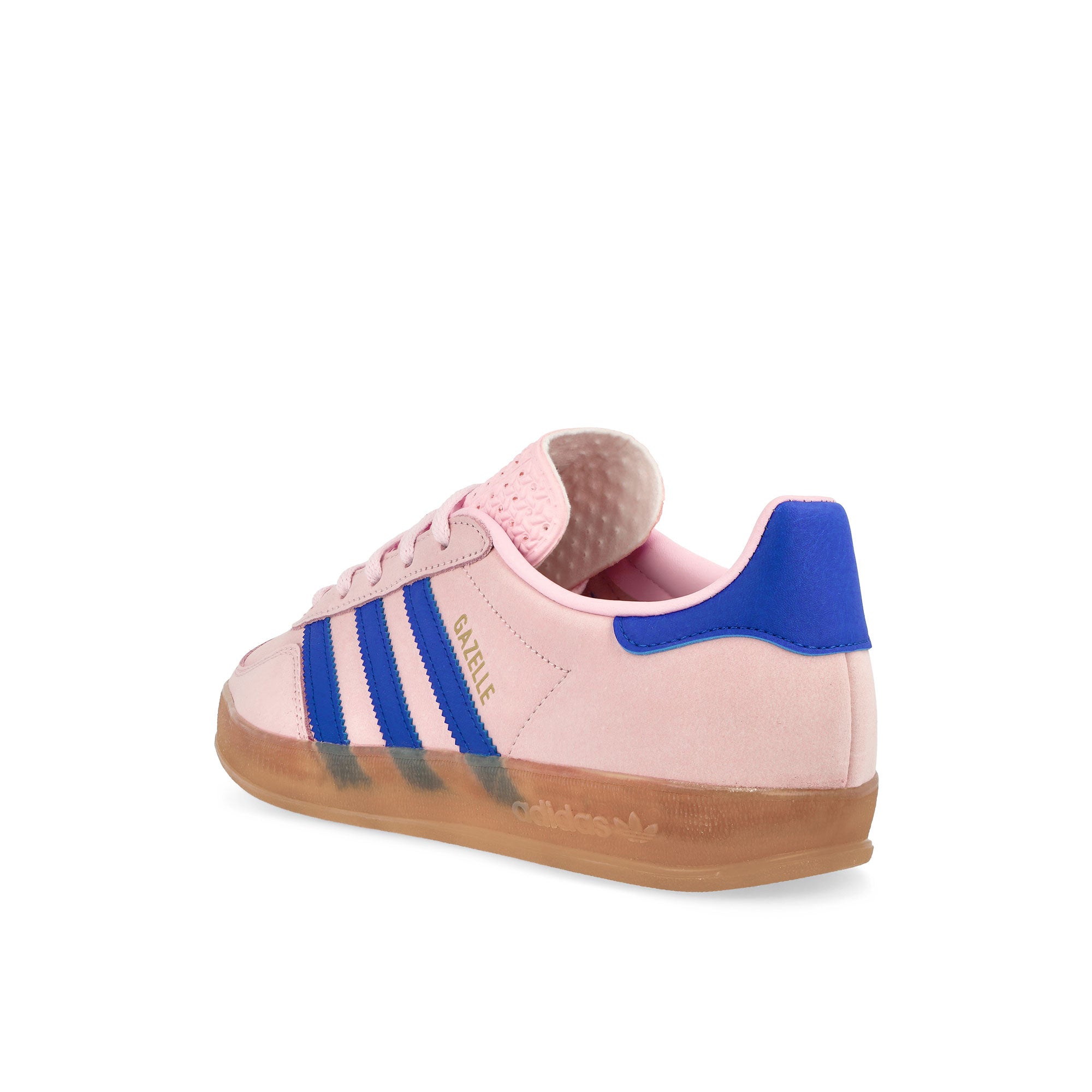 adidas Gazelle Indoor W Clear Pink / Lucid Blue / Gum 3 Low Top Sneakers Material | Overkill