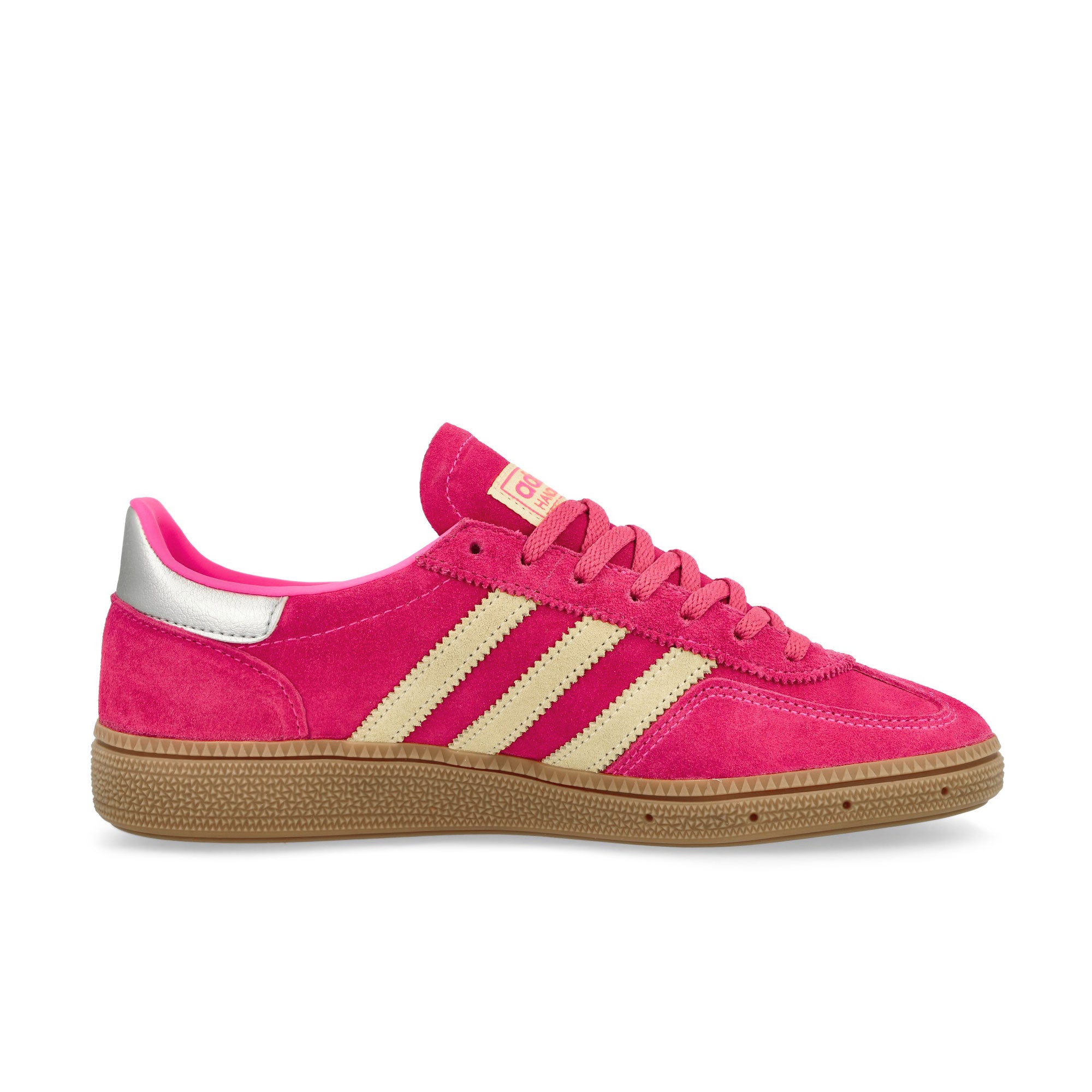 adidas Handball Spezial W Lucid Pink / Almost Yellow / Silver Metallic Low Top Sneakers Silhouette | Overkill