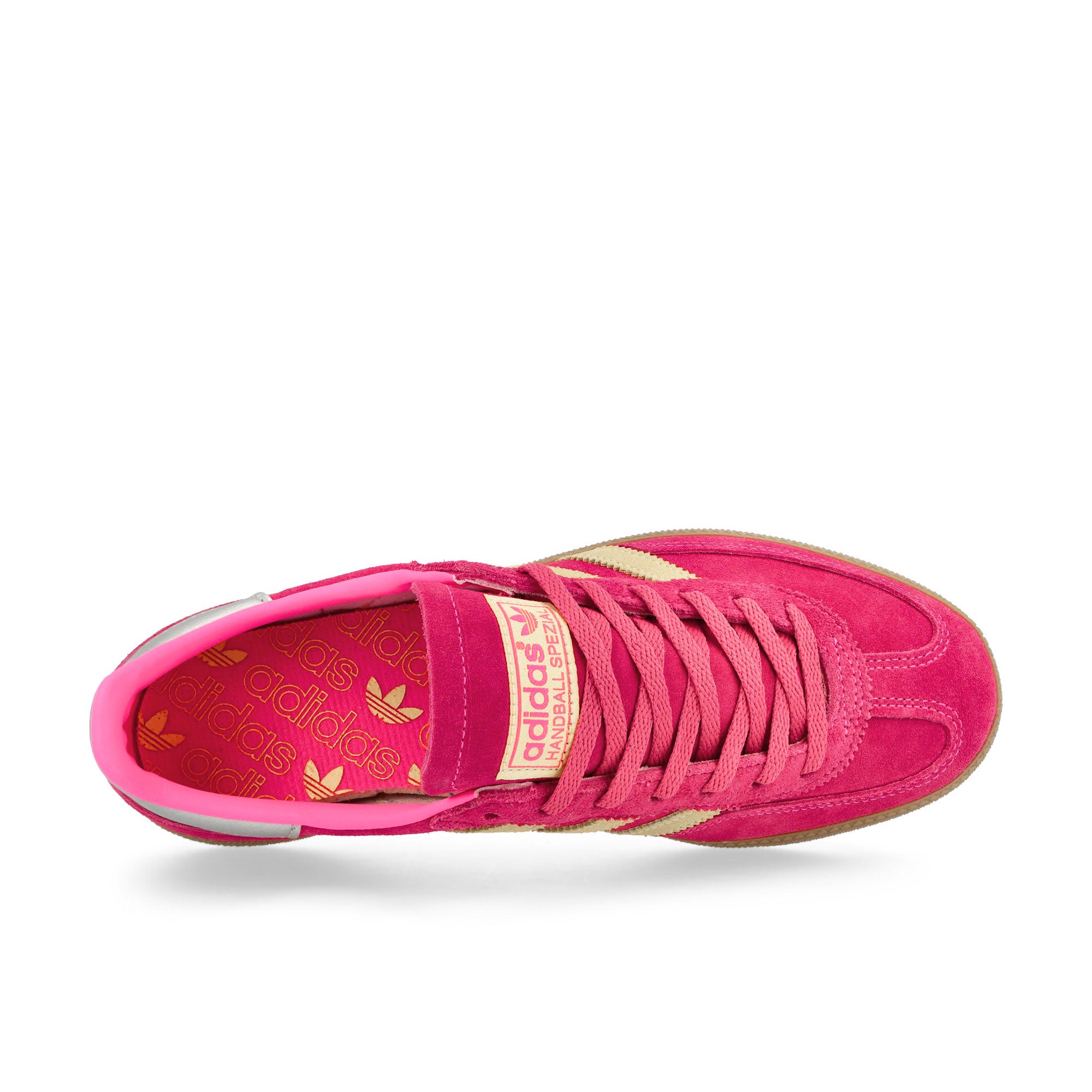 adidas Handball Spezial W Lucid Pink / Almost Yellow / Silver Metallic Low Top Sneakers Detailfoto | Overkill