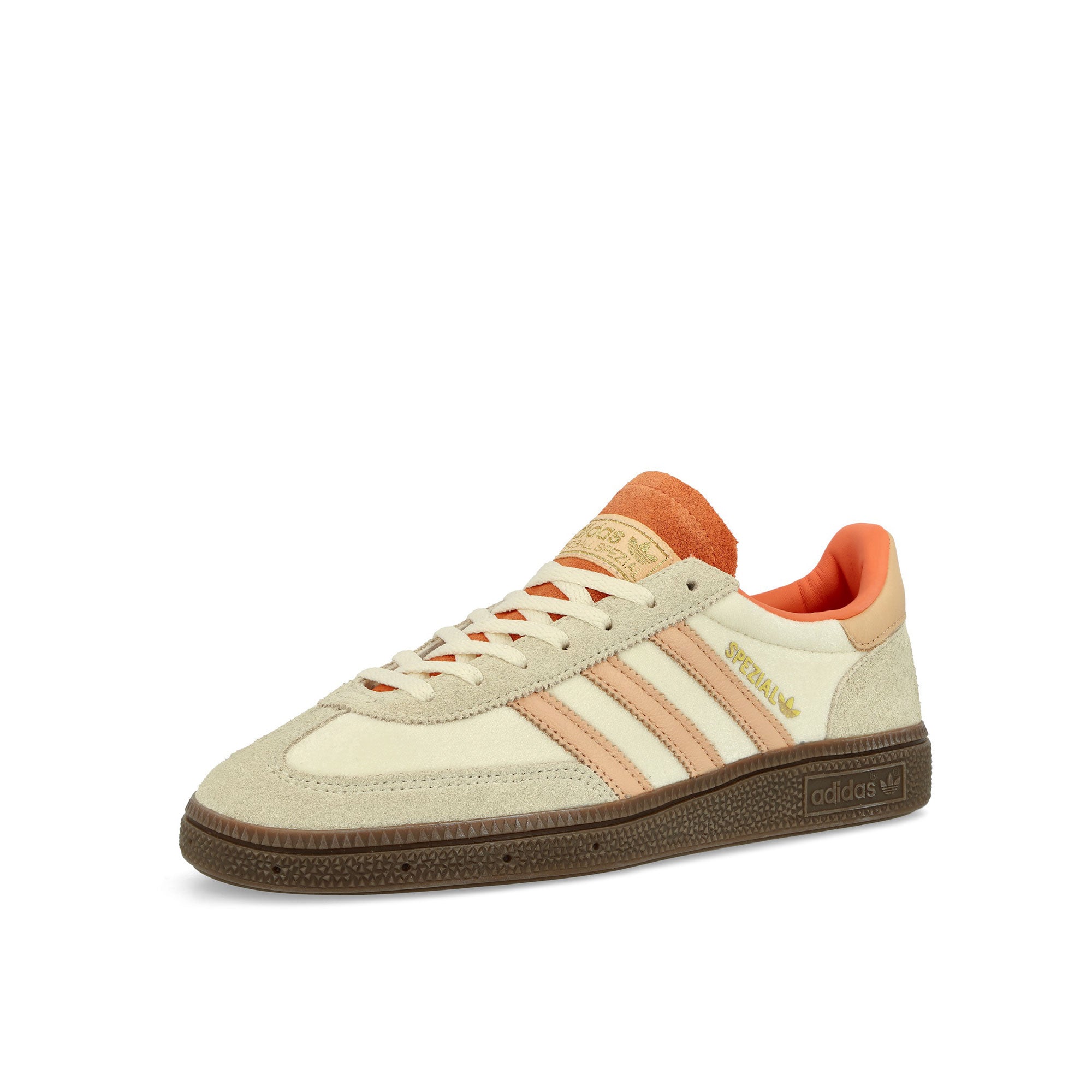 adidas Handball Spezial W Cream White / Powder Coarl / Semi Coral Low Top Sneakers Close Up | Overkill