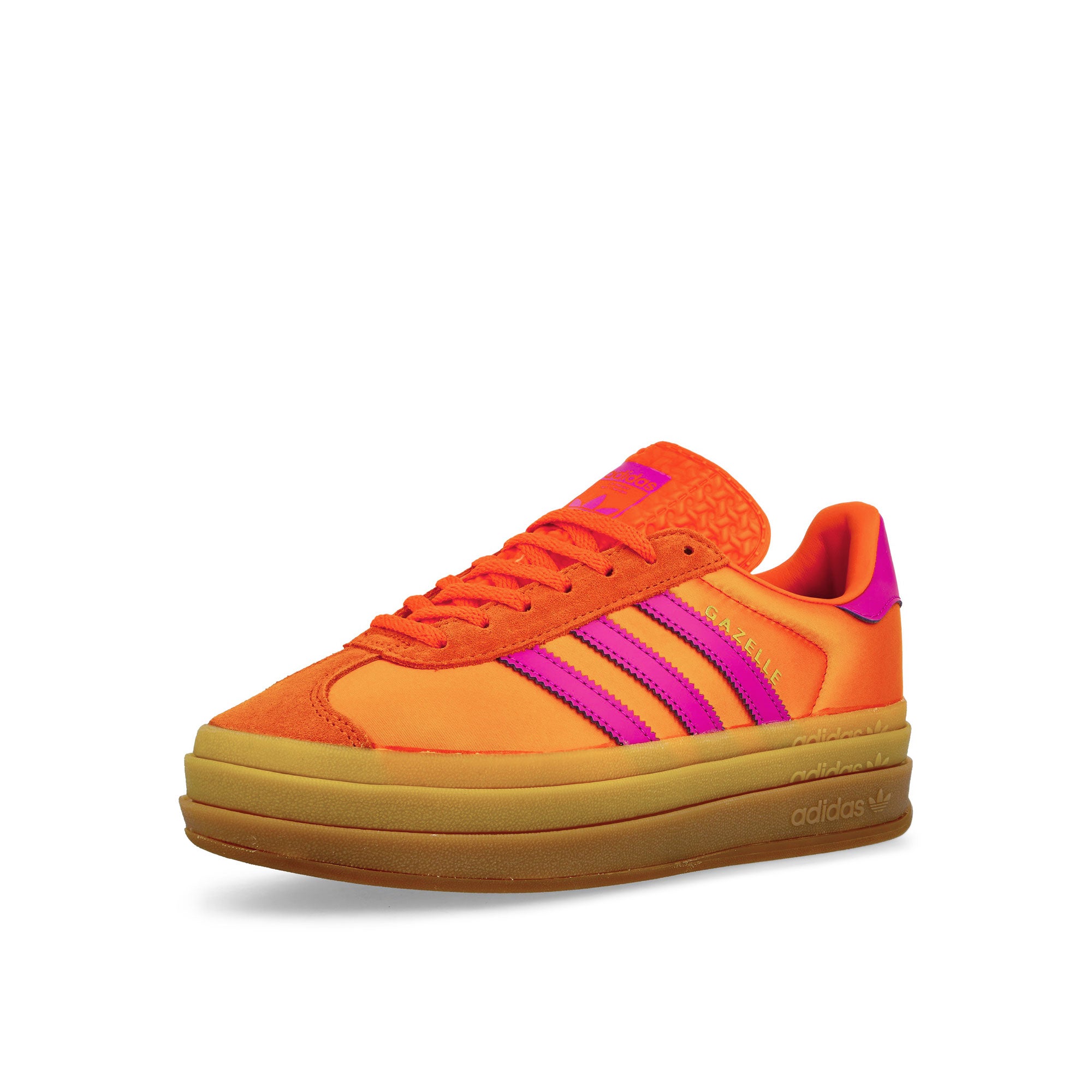 adidas Gazelle Bold W Orange / Semi Lucid Fuchsia / Orange Low Top Sneakers Close Up | Overkill
