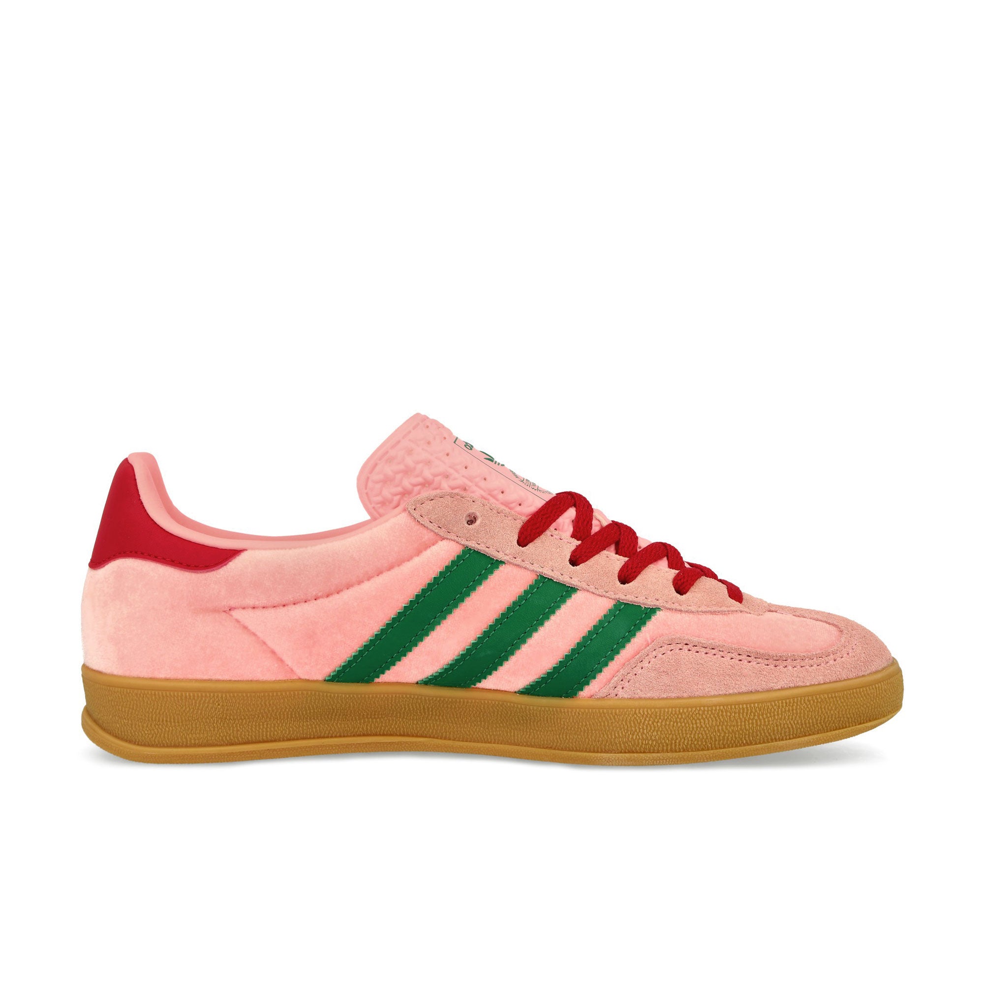 adidas Gazelle Indoor W Court Green / Glow Pink / Gumm 3 Low Top Sneakers Silhouette | Overkill