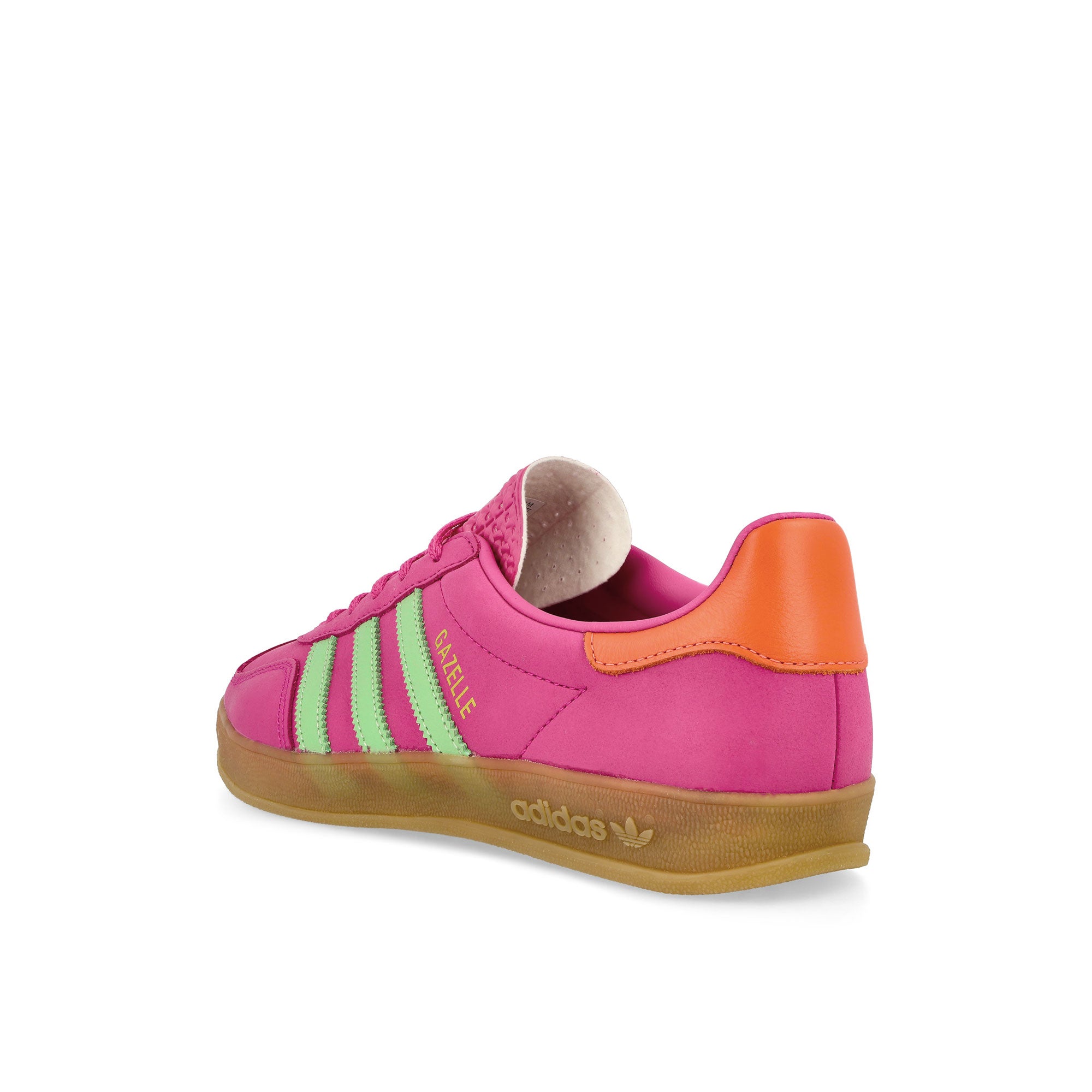 adidas Gazelle Indoor W Semi Lucid Fuchsia / Semi Green Spark / Signal Coral Low Top Sneakers Material | Overkill