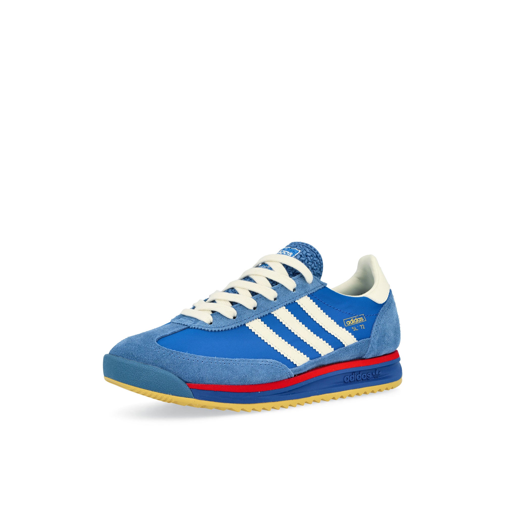 adidas SL 72 RS J Blue / Core White / Better Scarlet Low Top Sneakers Close Up | Overkill
