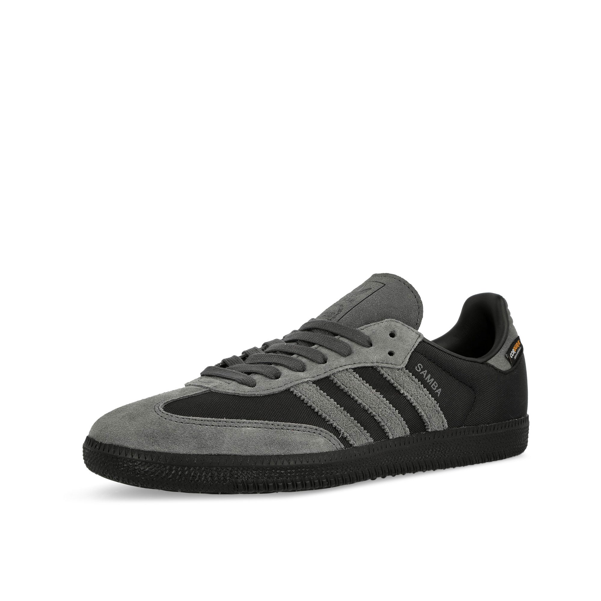 adidas Samba OG Core Black / Grey Six / Core Black Low Top Sneakers Close Up | Overkill