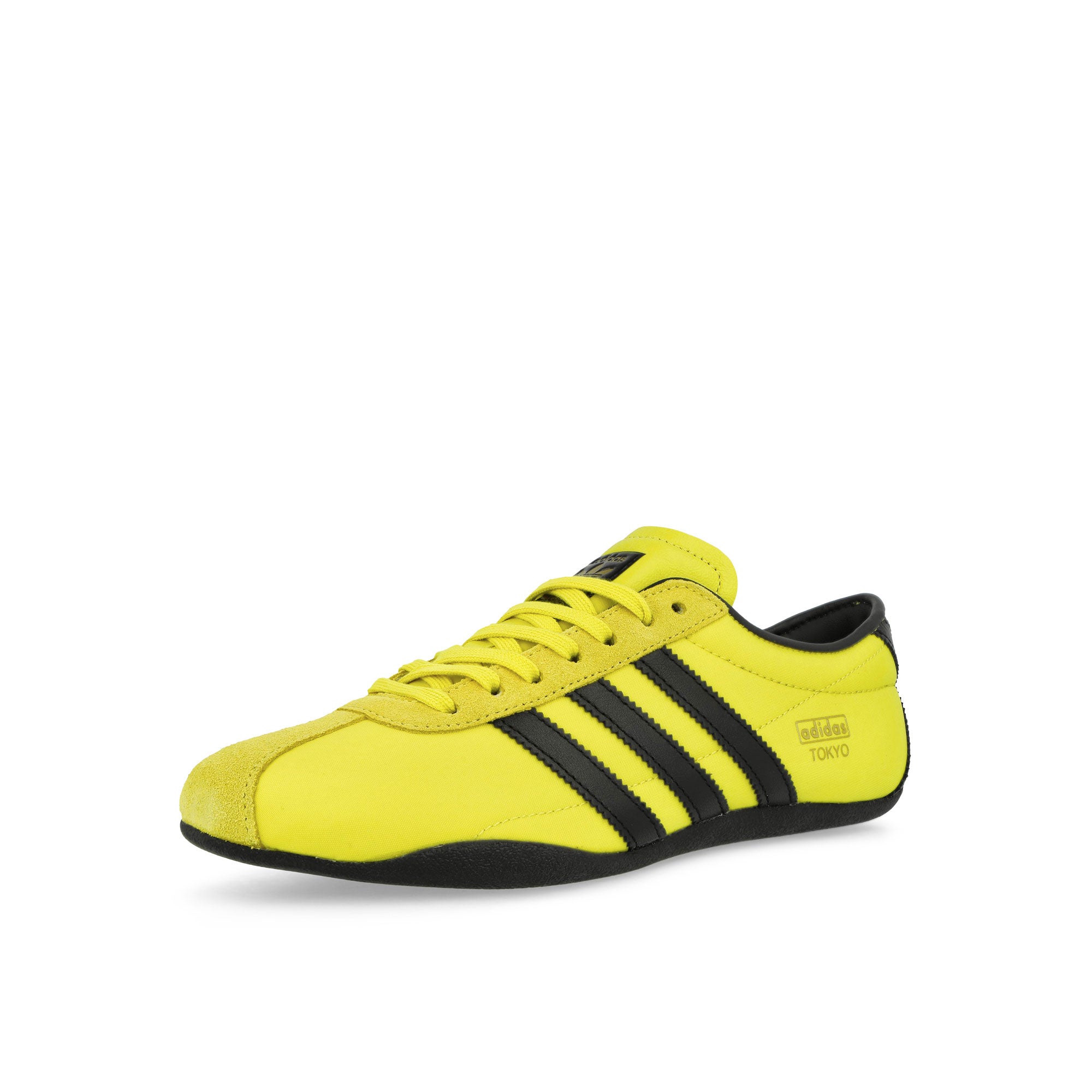 adidas Tokyo W Pure Sulfur / Dark Brown / Gold Metallic Low Top Sneakers Close Up | Overkill