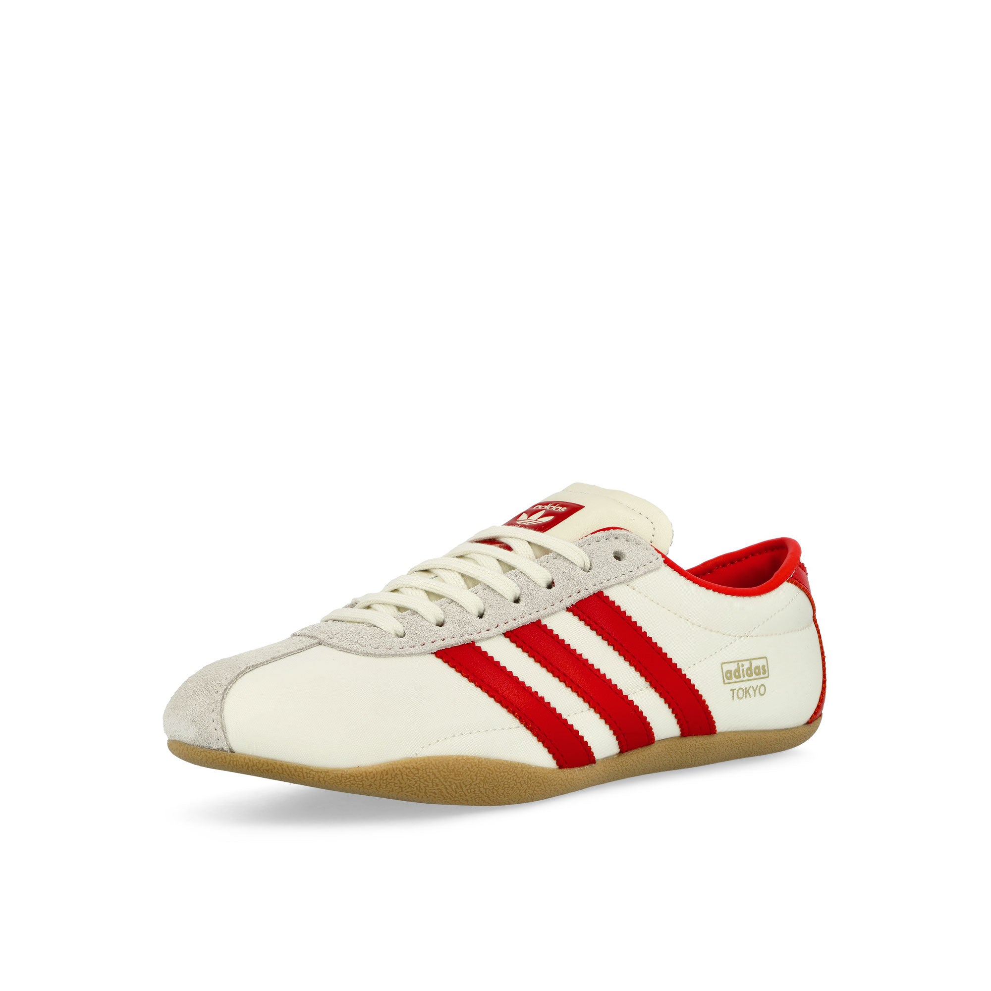 adidas Tokyo W Off White / Better Scarlet / Gum 4 Low Top Sneakers Close Up | Overkill