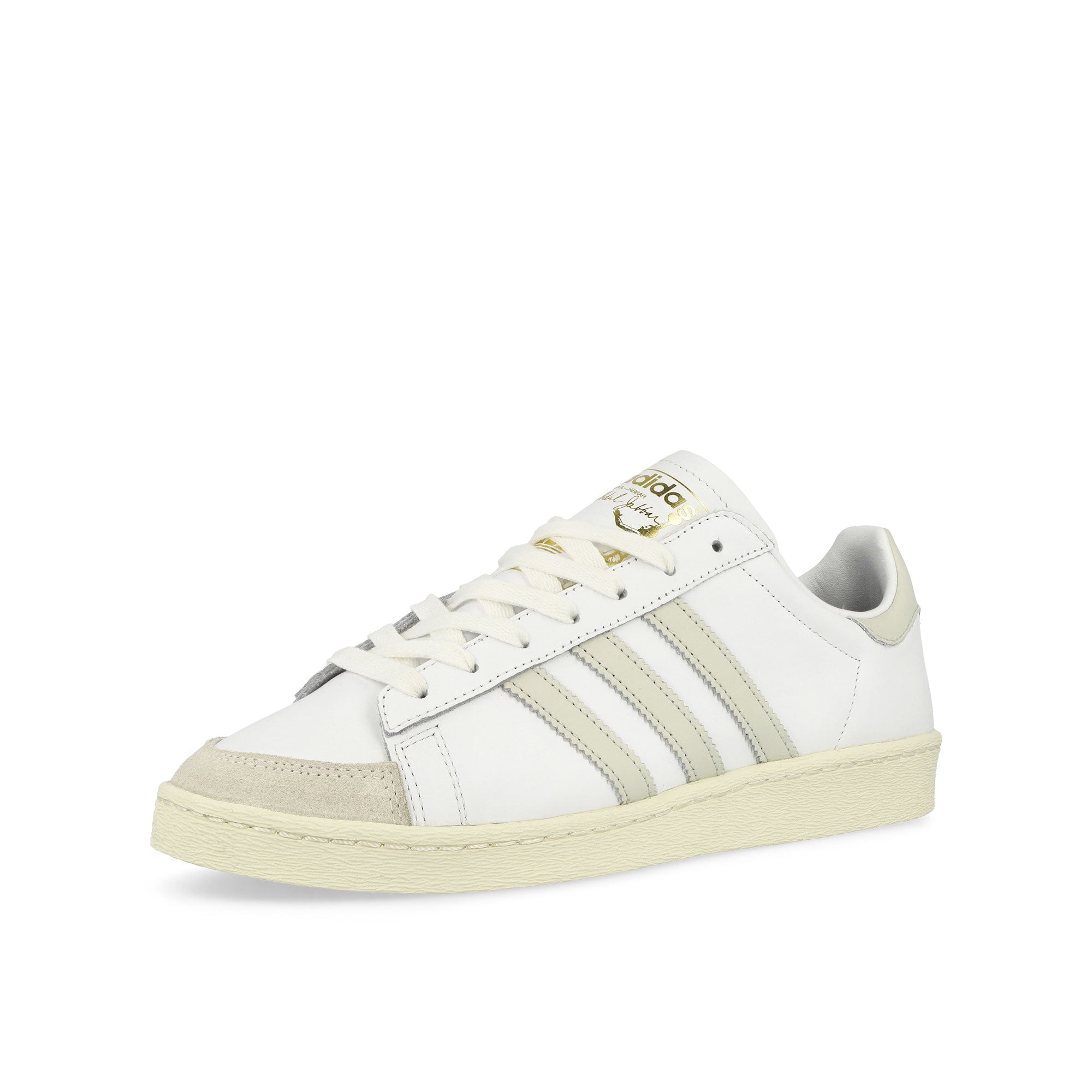 adidas Jabbar Lo Footwear White / Orbit Grey / Cream White Low Top Sneakers Close Up | Overkill