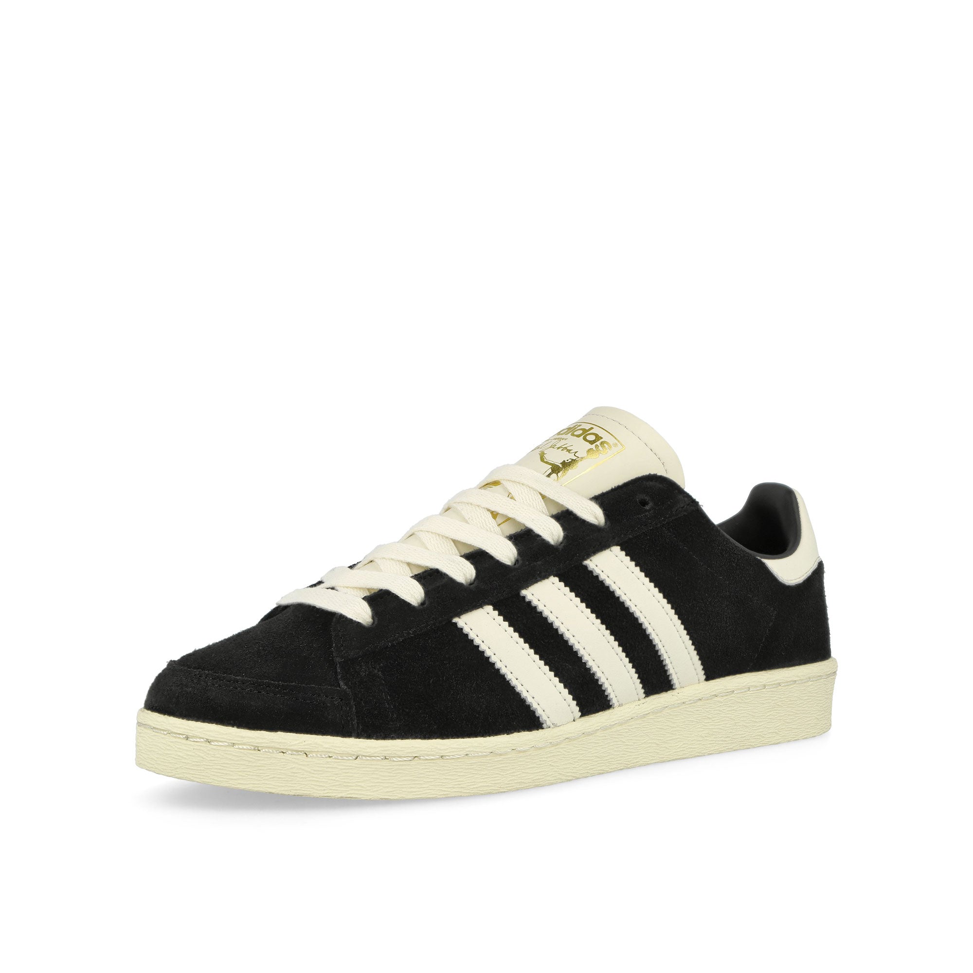 adidas Jabbar Lo Core Black / Cloud White / Off White Low Top Sneakers Close Up | Overkill