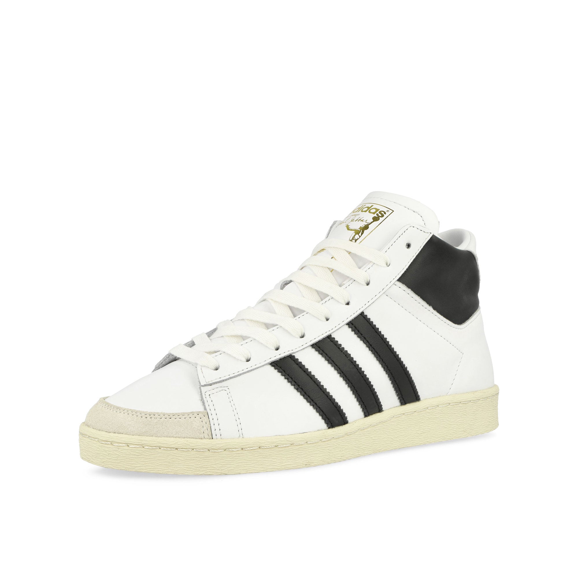 adidas Jabbar HI Footwear White / Core Black / Off White High Top Sneakers Close Up | Overkill