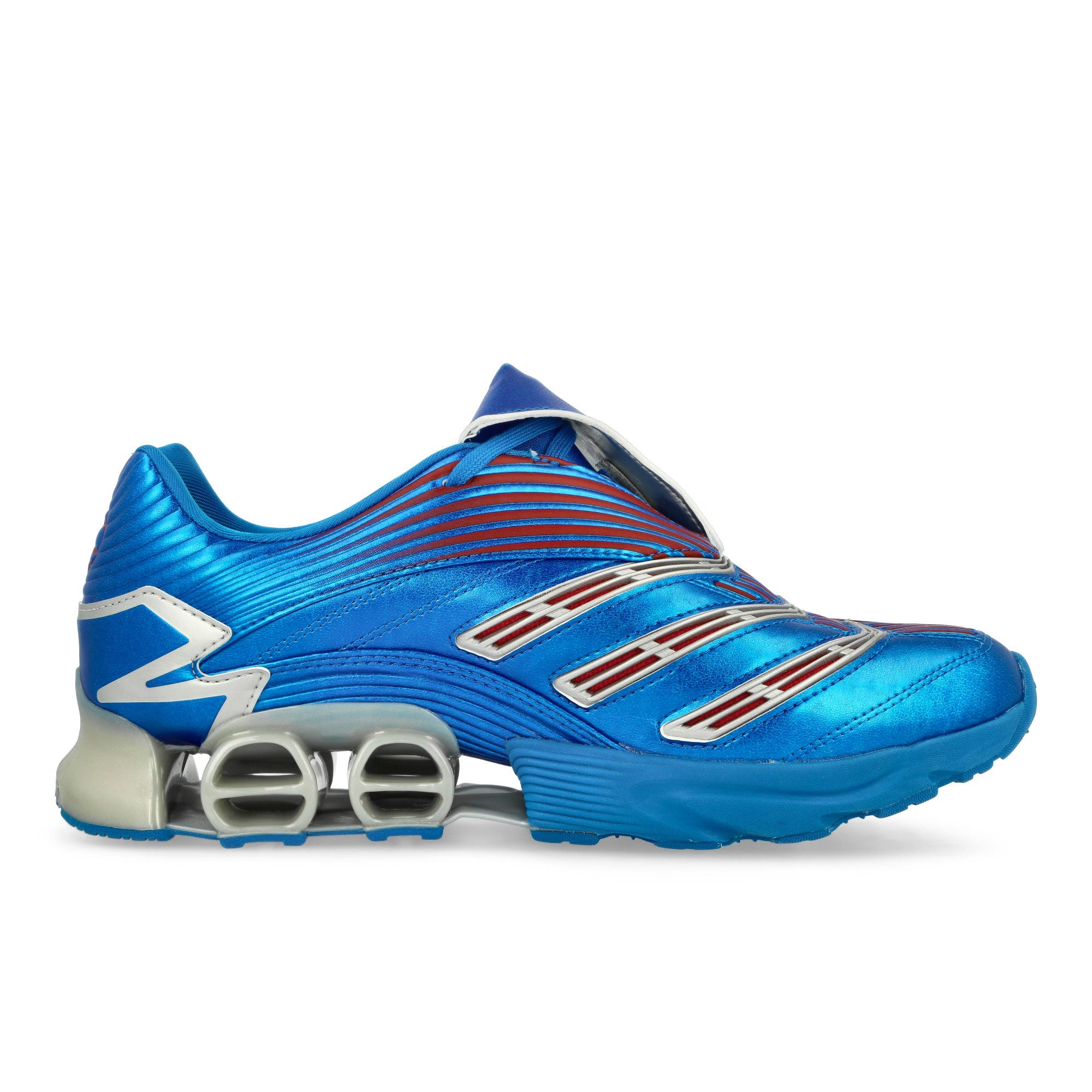 adidas Predator Megaride Shock Blue / Silver Met / Better Scarlet Low Top Sneakers Silhouette | Overkill