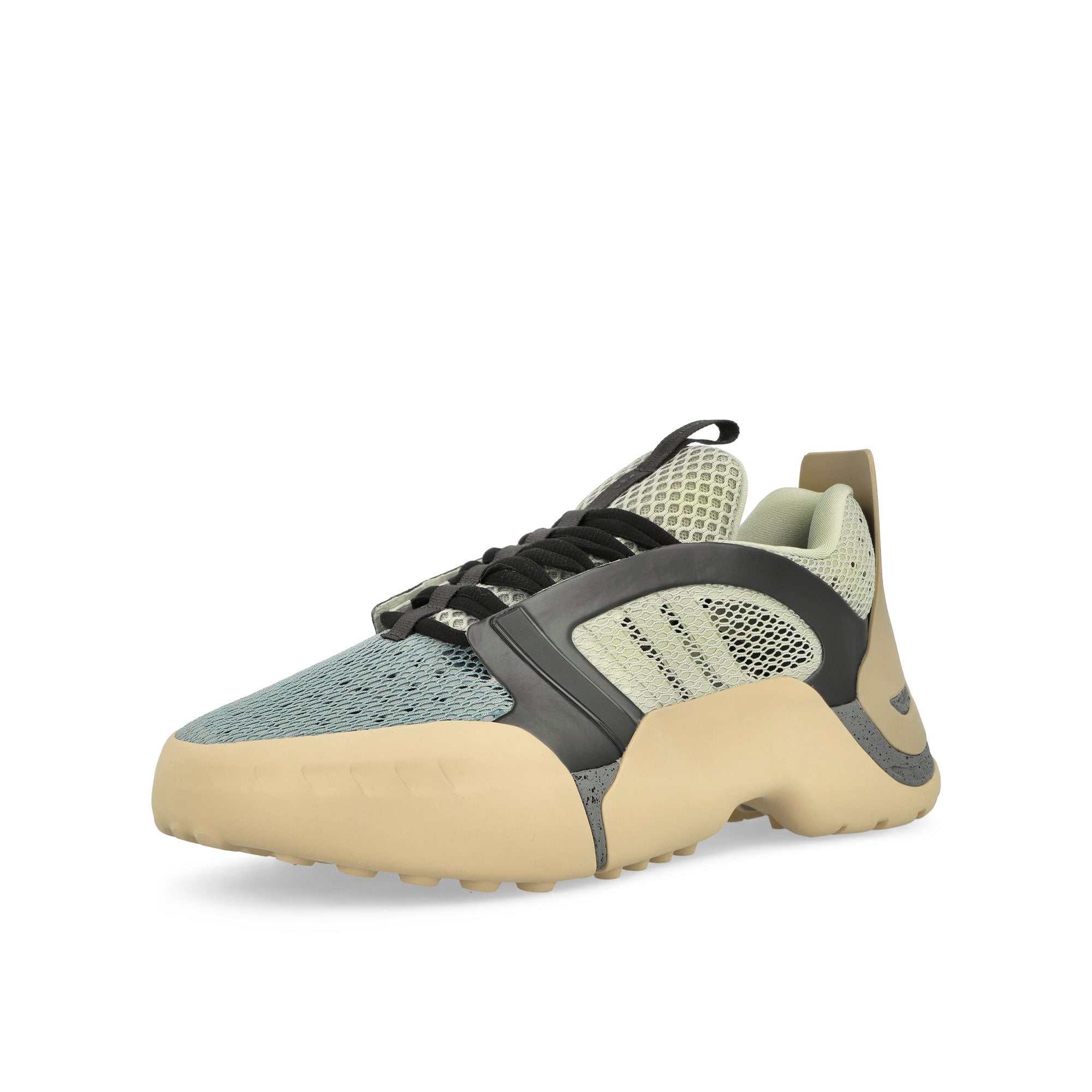 adidas Kouza Ash Silver / Green Earth / Utility Black Low Top Sneakers Close Up | Overkill