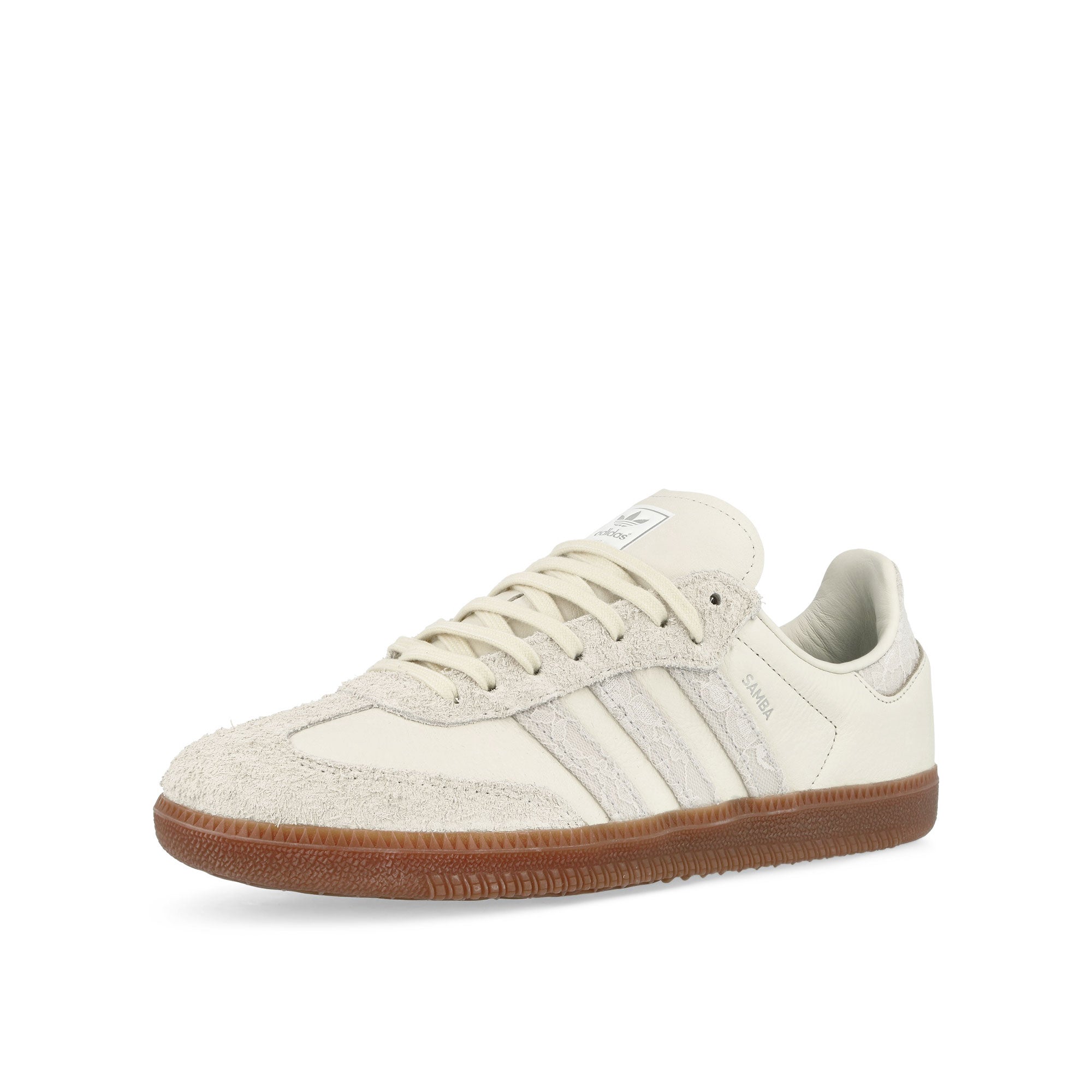 adidas Samba OG Offwhite / Christal White / Silver Low Top Sneakers Close Up | Overkill
