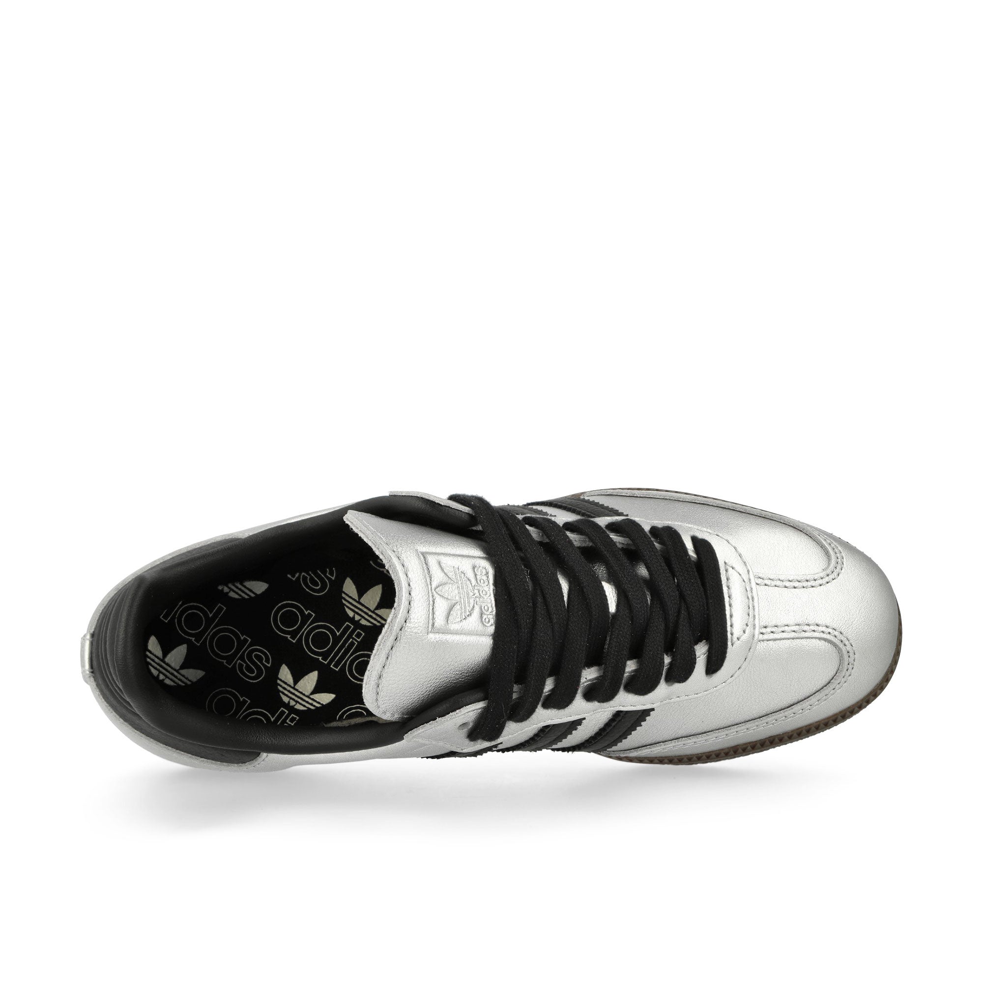 adidas Samba OG W Silver Metallic / Core Black / Gum 5 Low Top Sneakers Detailfoto | Overkill