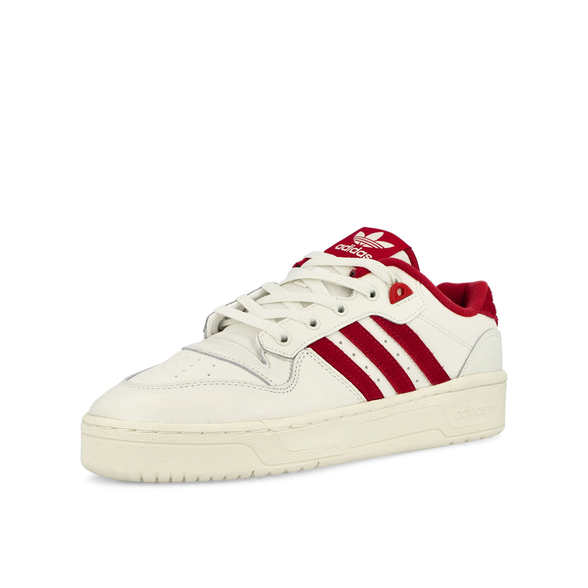 adidas Rivalry Low Core White / Team Victory Red / Off White Low Top Sneakers Close Up | Overkill