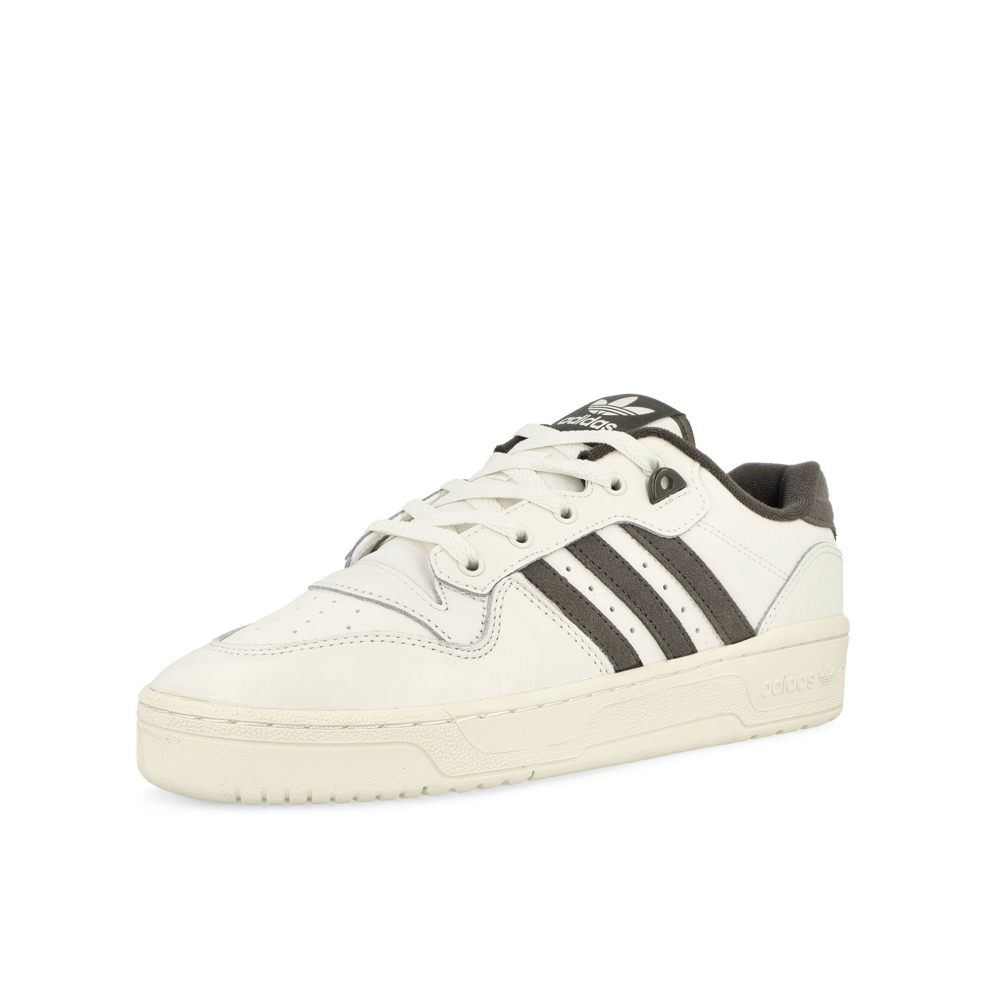 adidas Rivalry Low Core White / Shadow Olive / Off White Low Top Sneakers Close Up | Overkill
