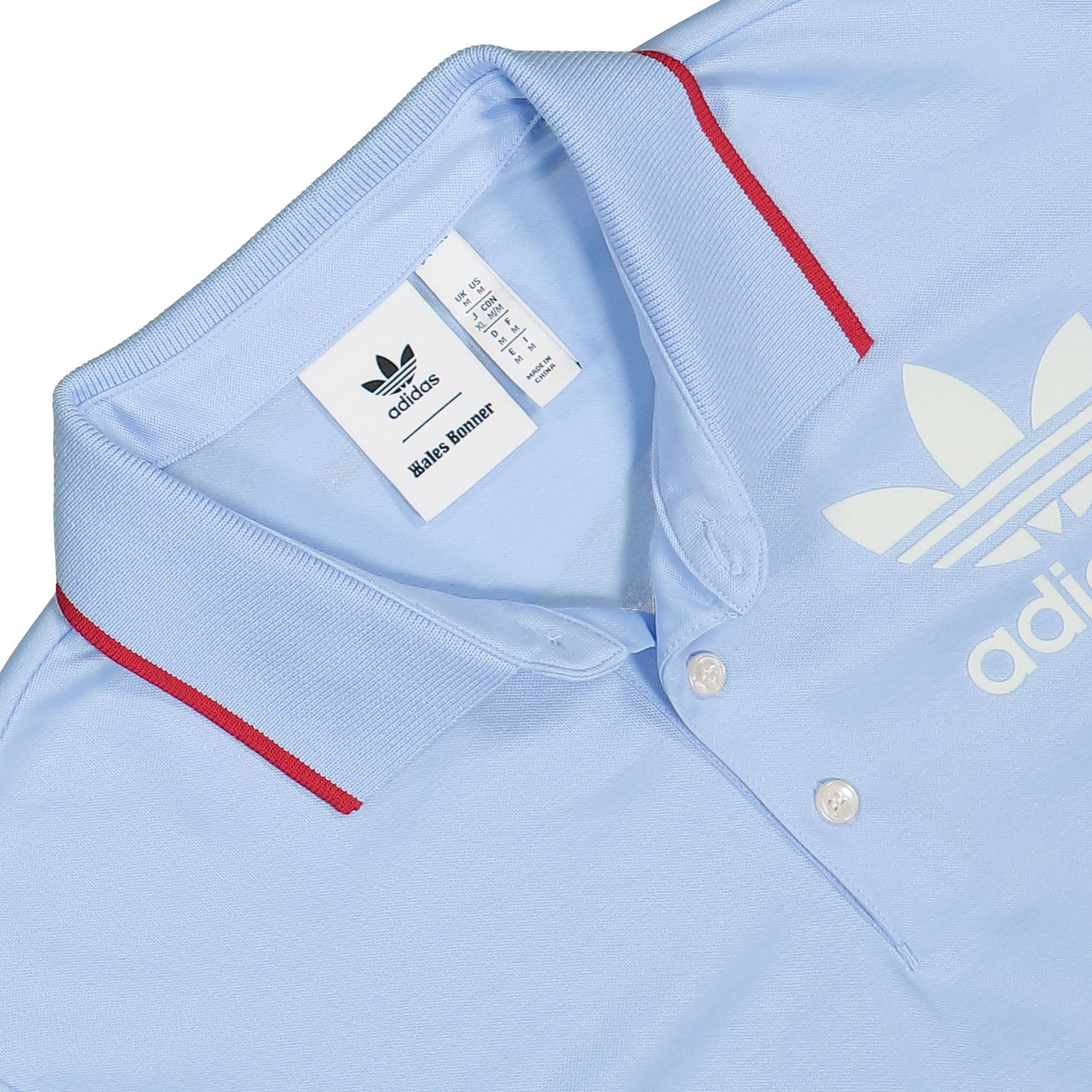 adidas S/S Polo Glow Blue Polo Shirts Close-up | Overkill
