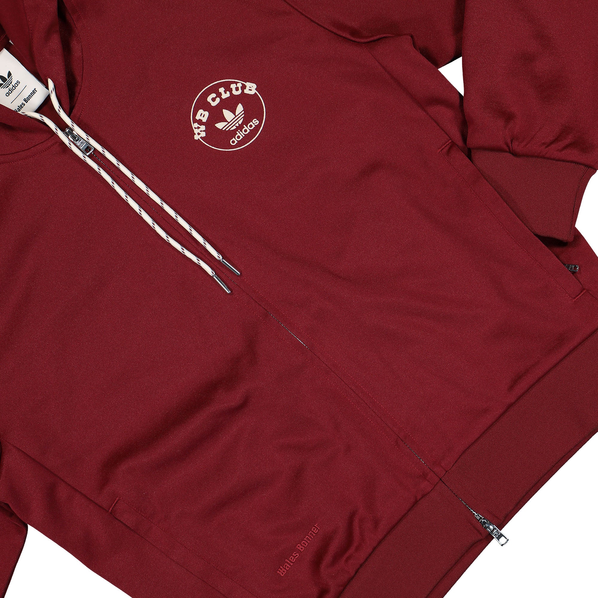 adidas Track Hoodie Collegiate Burgundy Hoodies Detailfoto | Overkill
