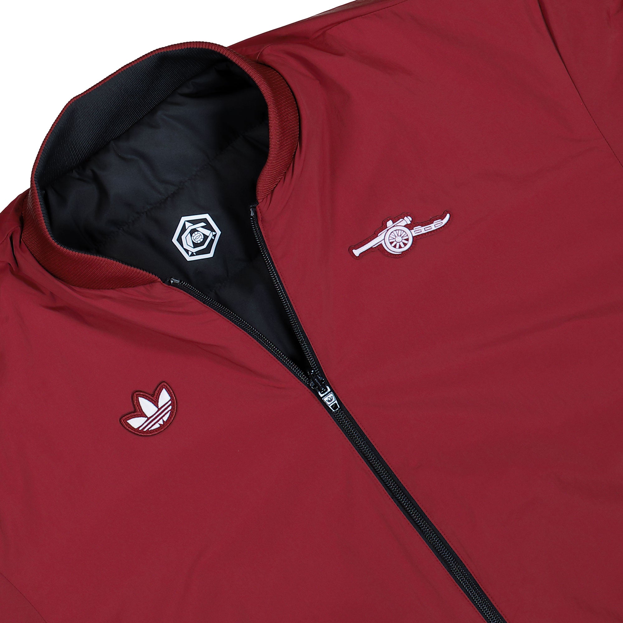 adidas Arsenal FC Icon Reversible Jacket Team Coll Burgundy 2 / Black Jackets JM9404 Detail View 1 | Overkill