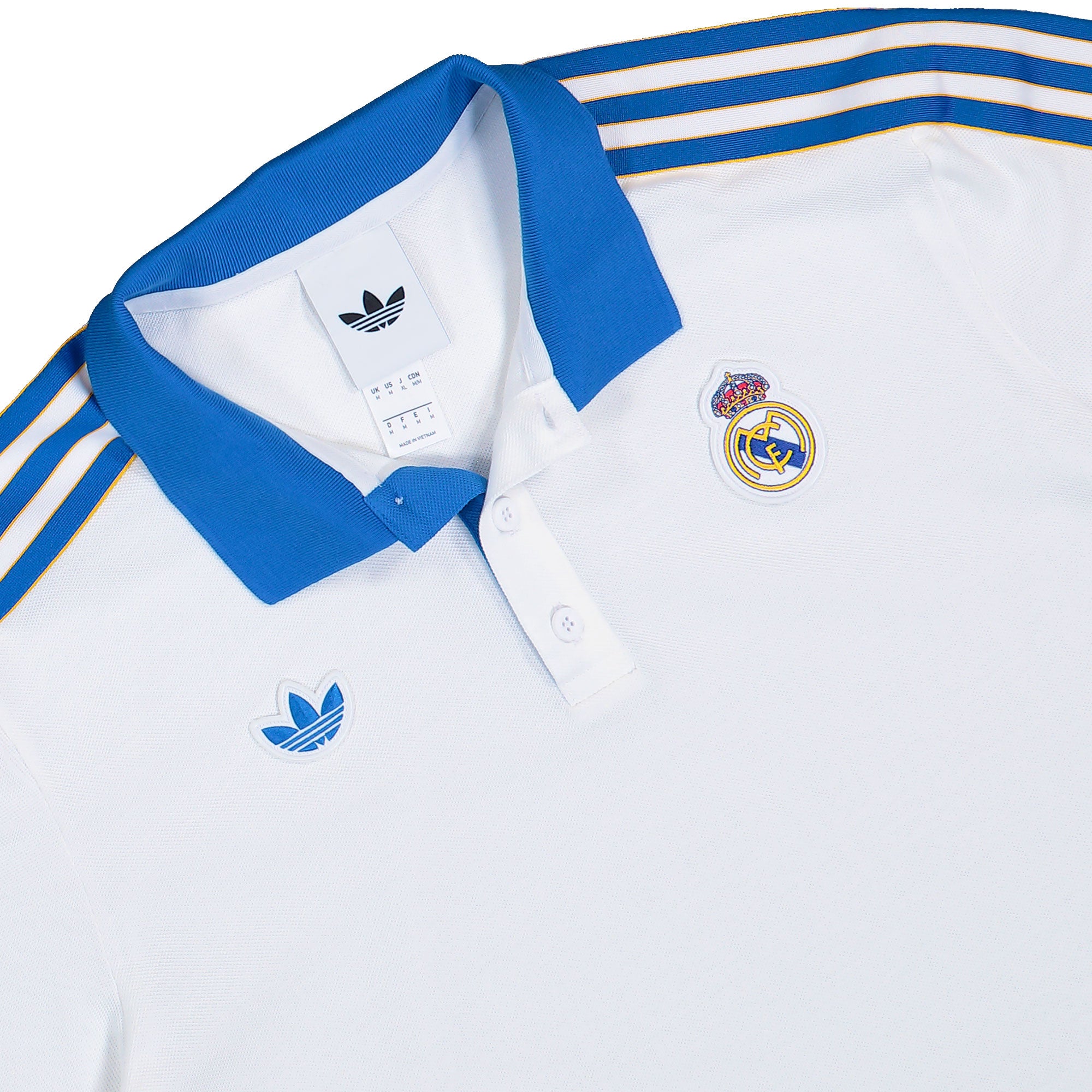 adidas Real Madrid Icon Polo White / Bluebird Longsleeves JN3065 Detailfoto | Overkill