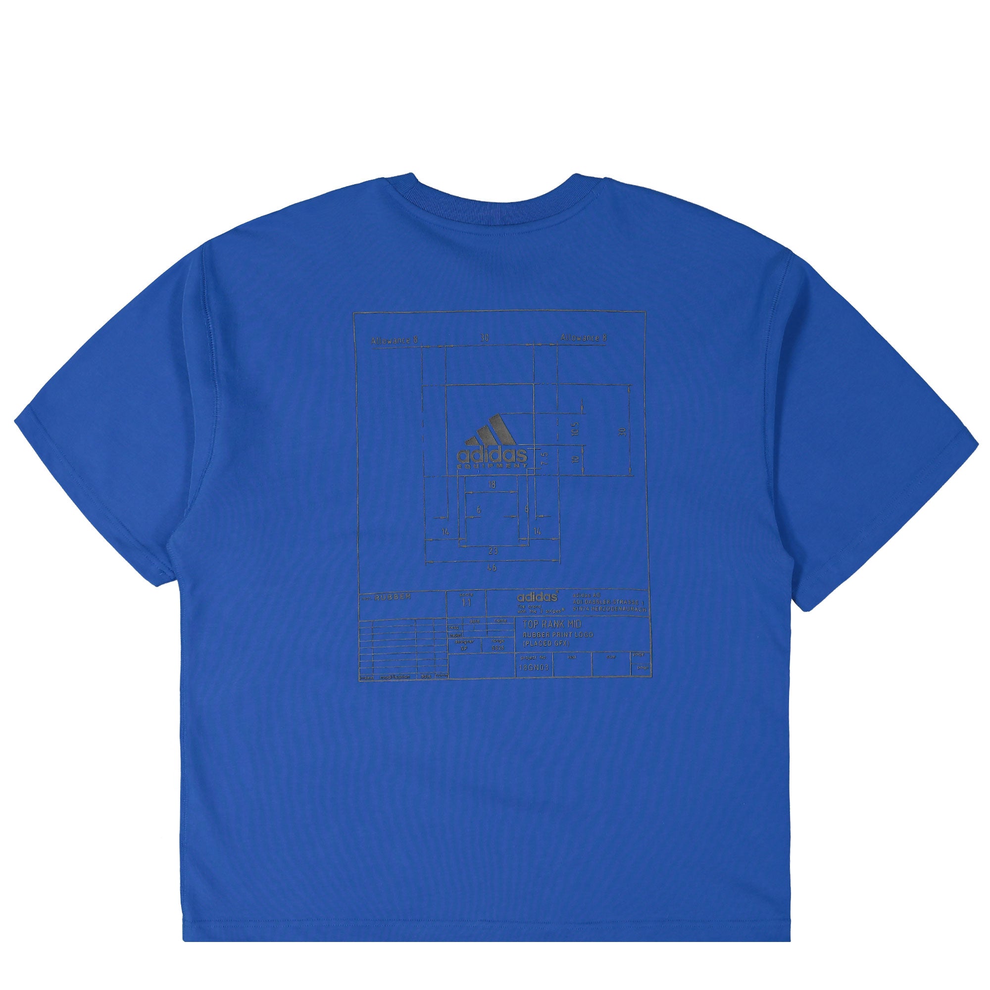 adidas Equipment Graphic Tee Equipment Blue T-Shirts Close-up | Overkill