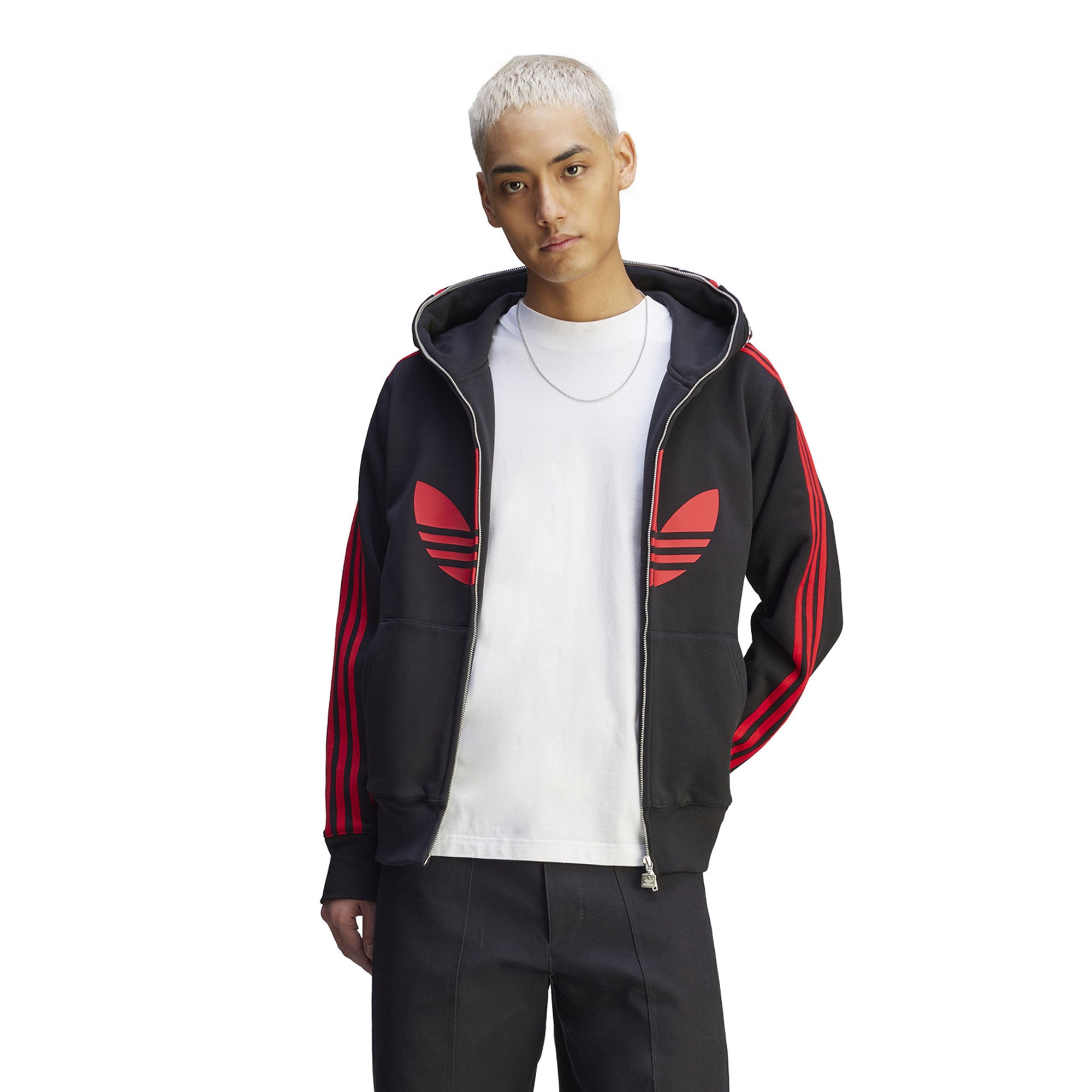 adidas Shark Full Zip Hoodie Black Hoodies Close-up | Overkill