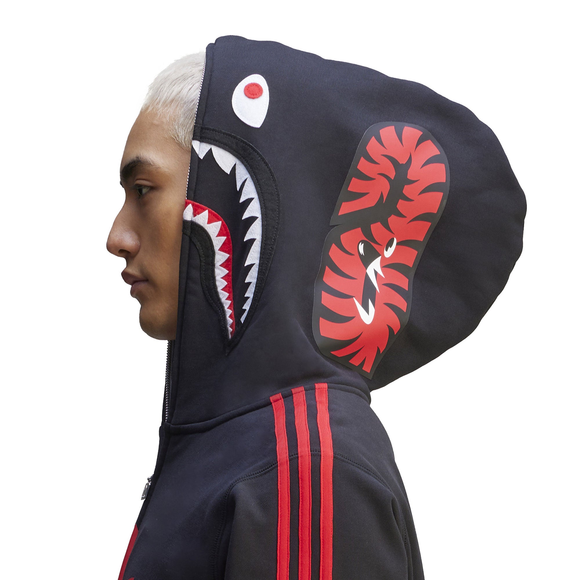 adidas Shark Full Zip Hoodie Black Hoodies Detail view 3 | Overkill