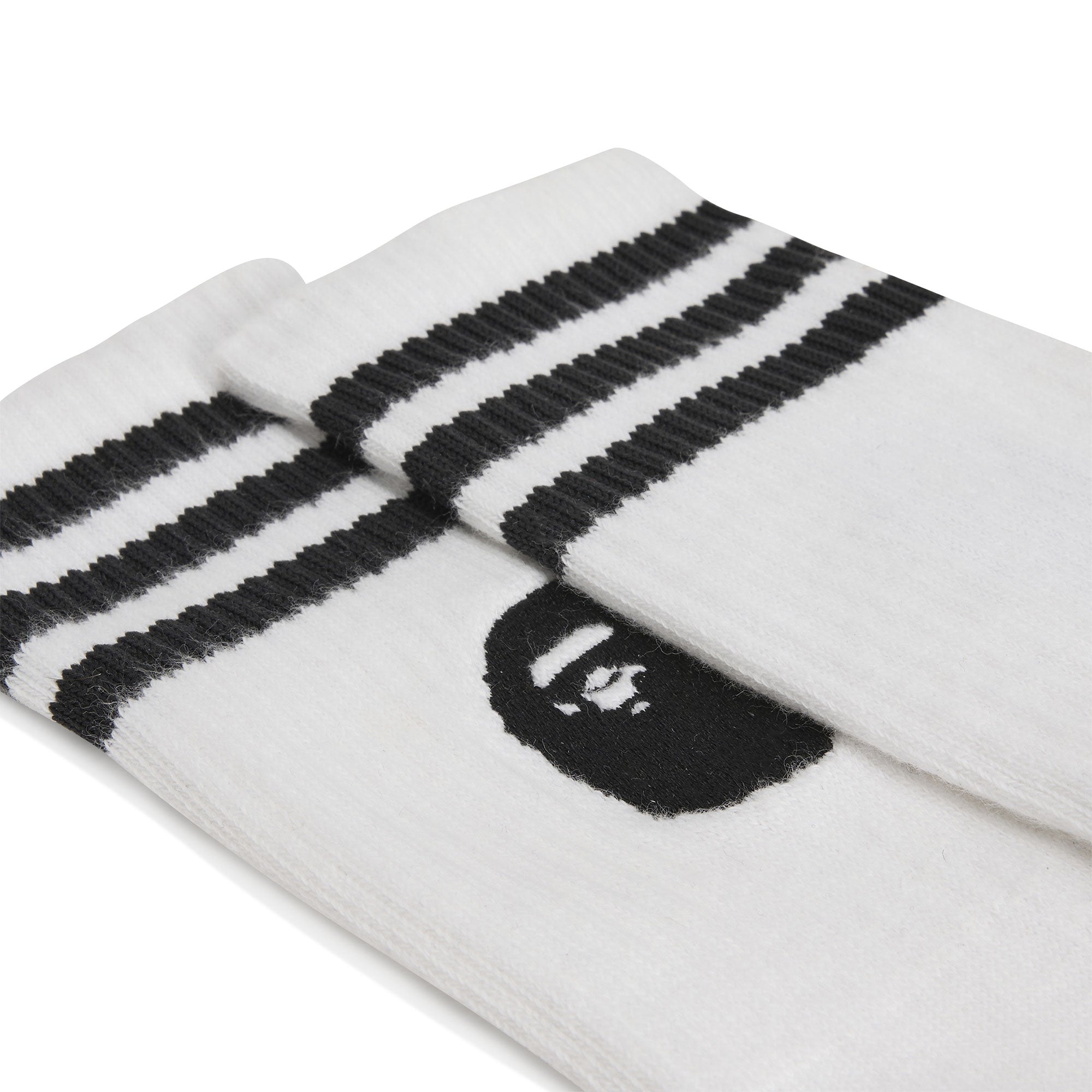 adidas Crew Socks White / Black Socks Close-up | Overkill