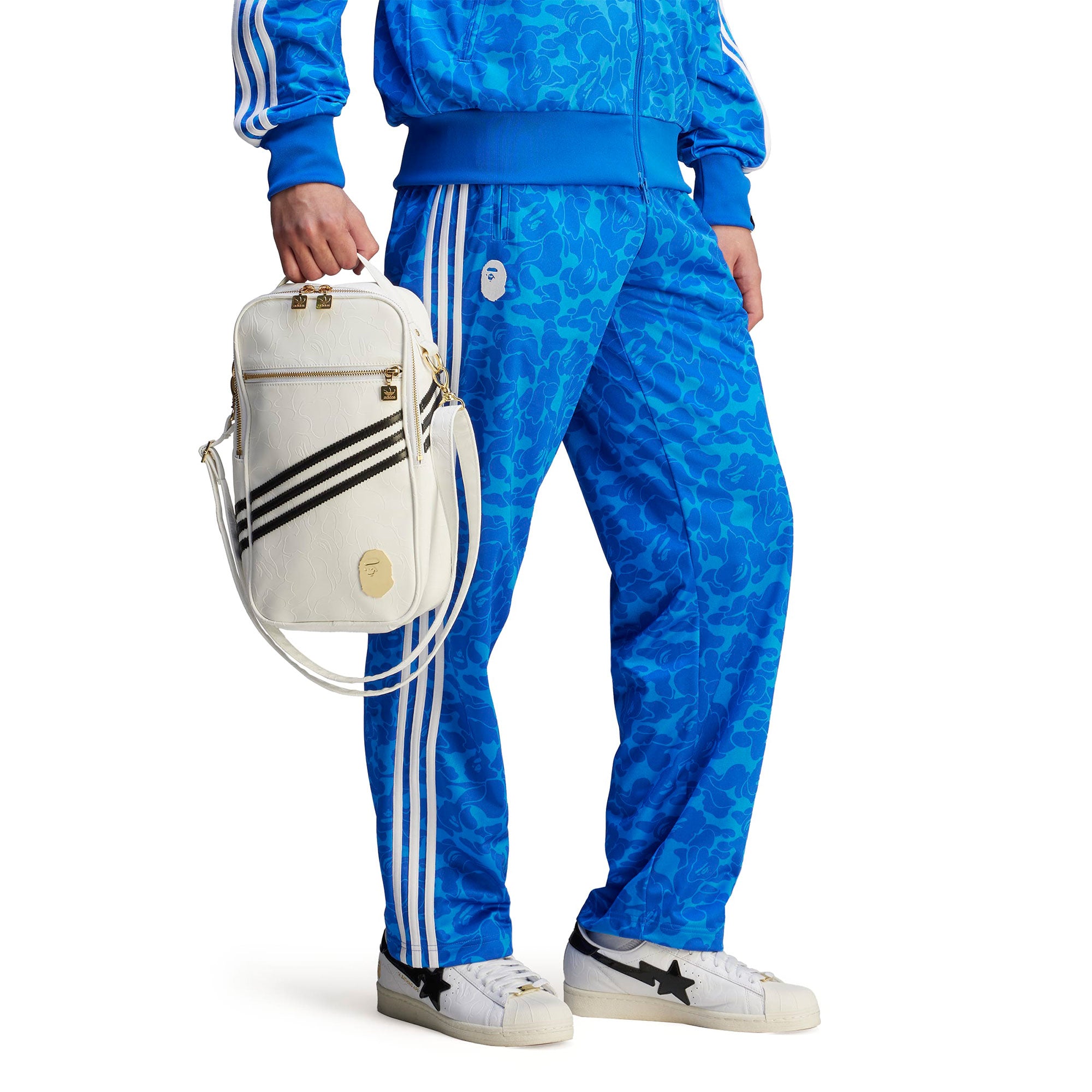 adidas Firebird Track Pant Blue / Footwear White / Off White Sweat & Track Pants Close-up | Overkill