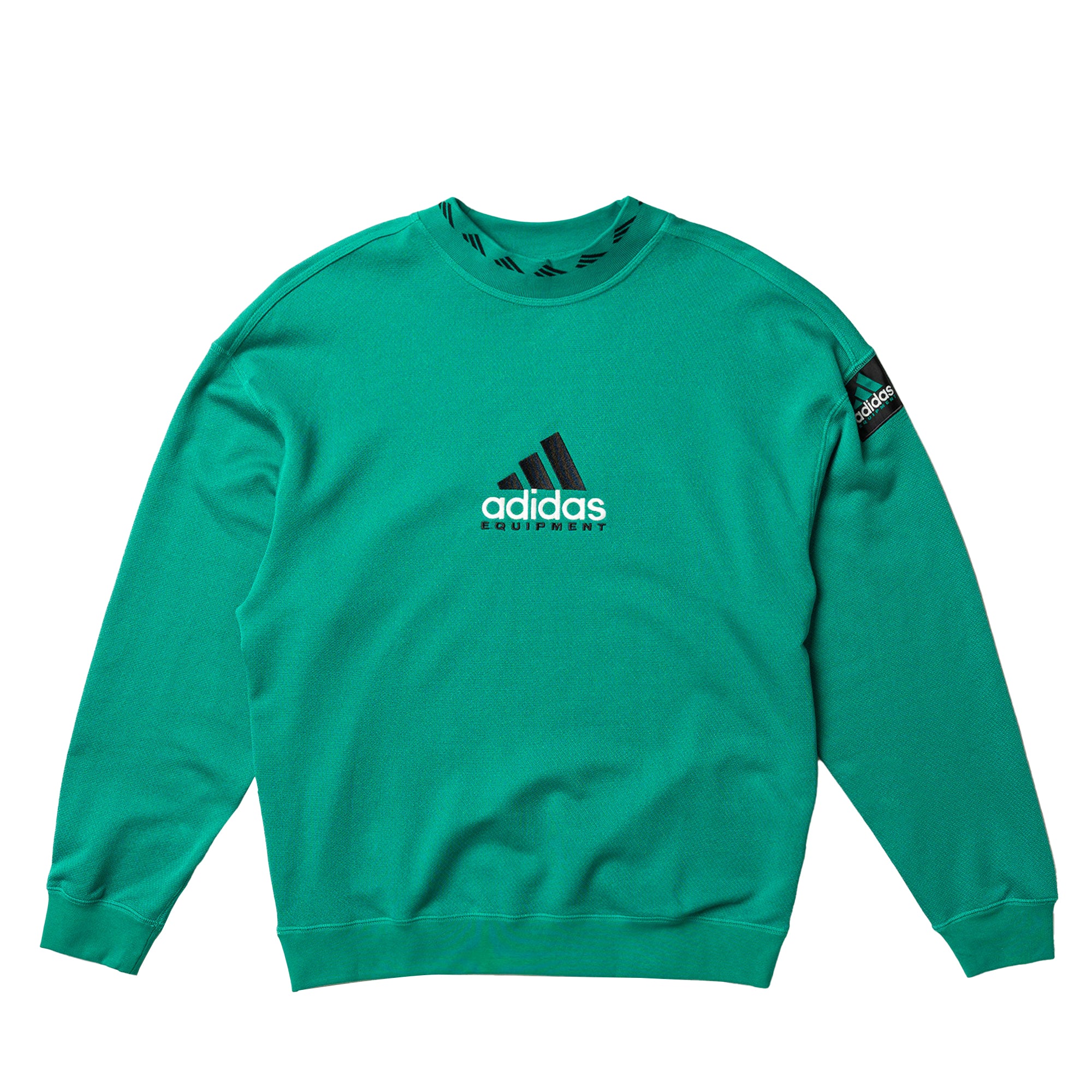 adidas Equipment Reflective Crew Neck Sweatshirt Equipment Green Sweatshirts JN7146 | Overkill