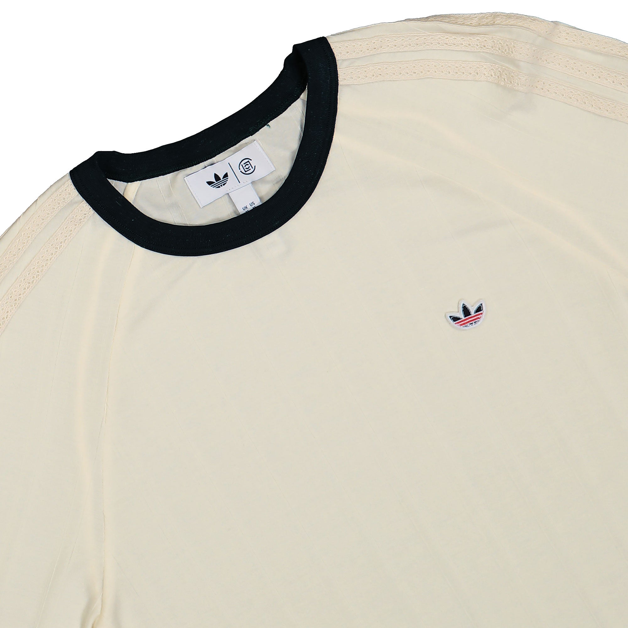 Clot x adidas Rib Tee Cream White / Green Night T-Shirt JN7728 Detailfoto | Overkill