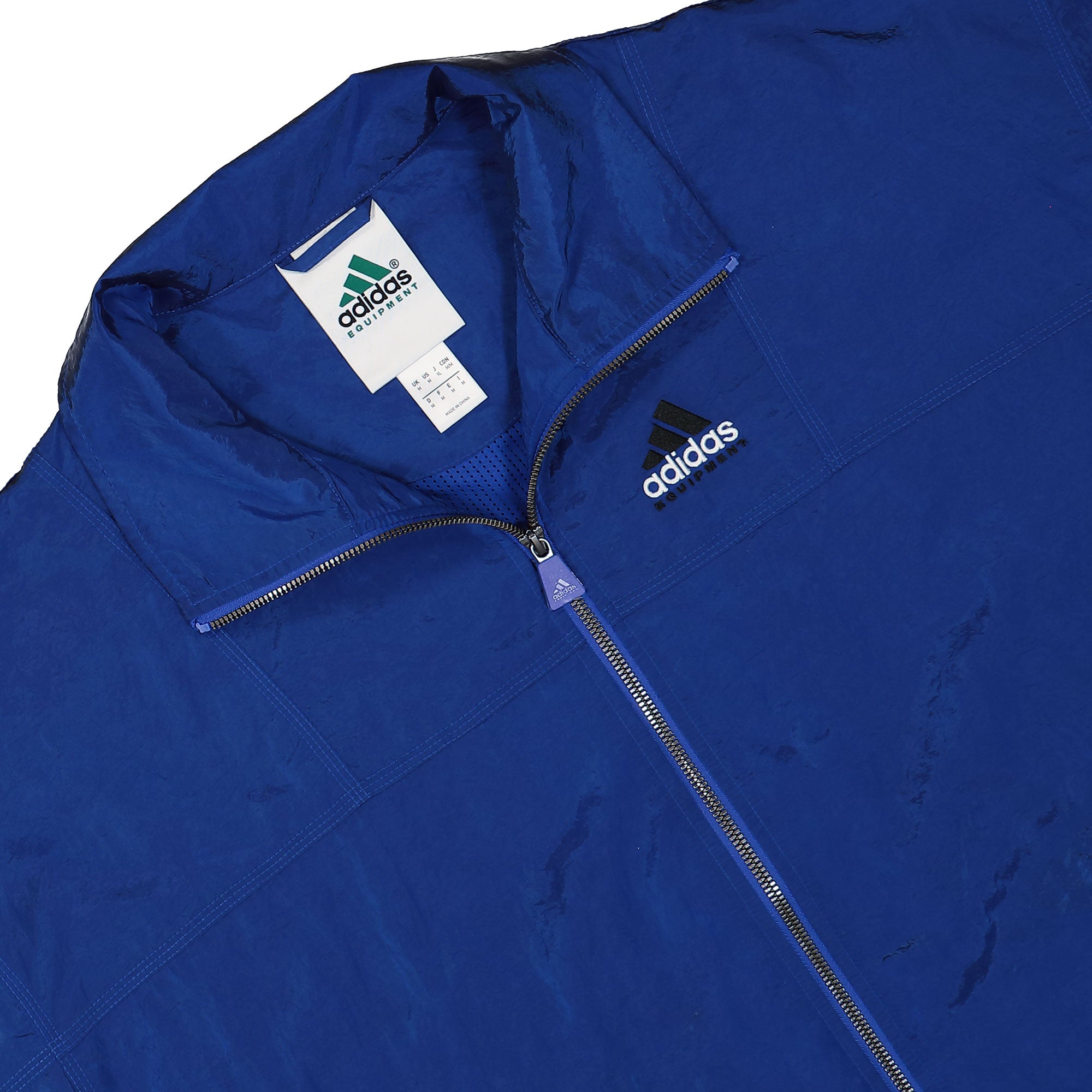 adidas Equipment Track Top Iridescent Equipment Blue Track Jackets Close-up | Overkill