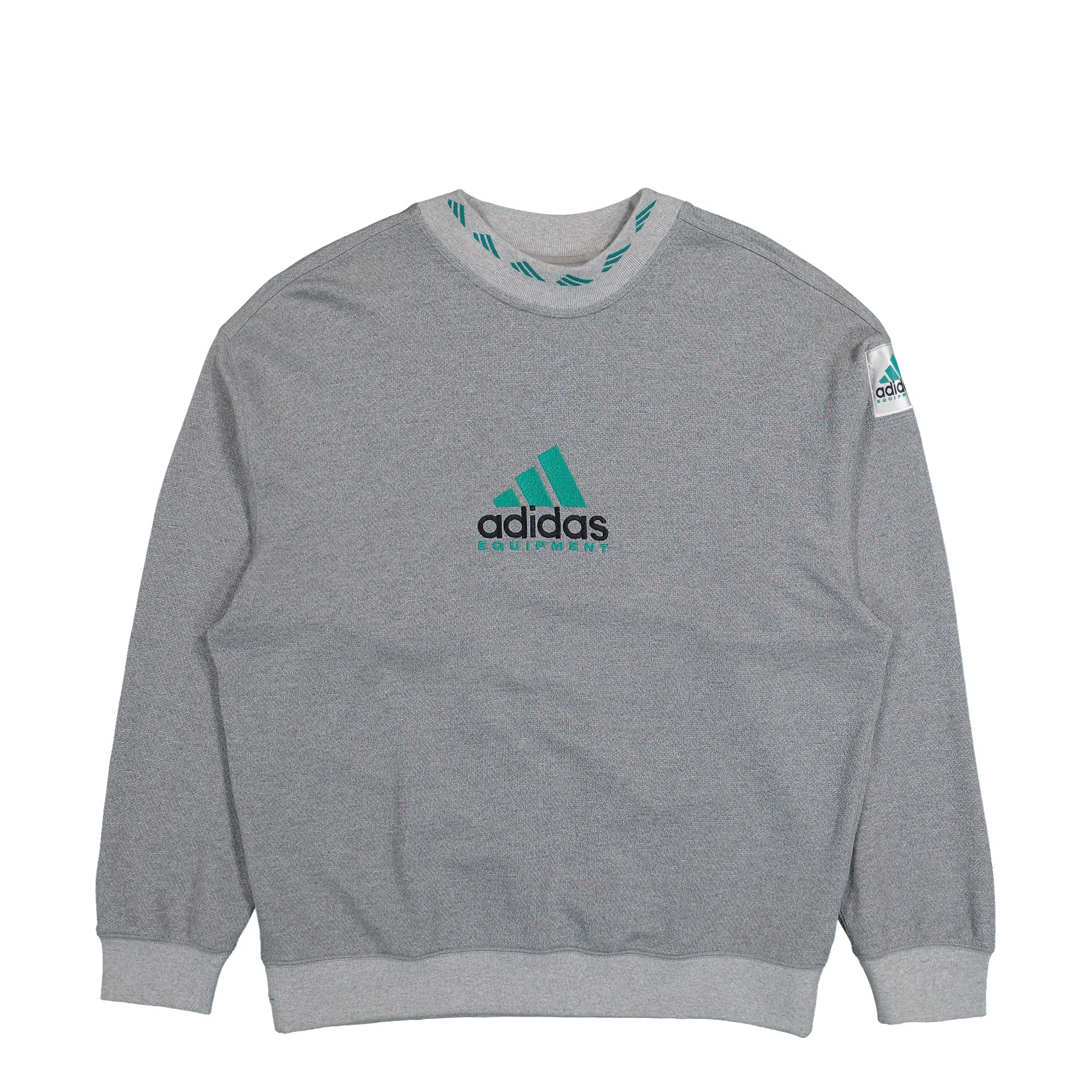 adidas Equipment Reflective Crew Neck Sweatshirt Medium Grey Heather Sweatshirts JP0190 | Overkill