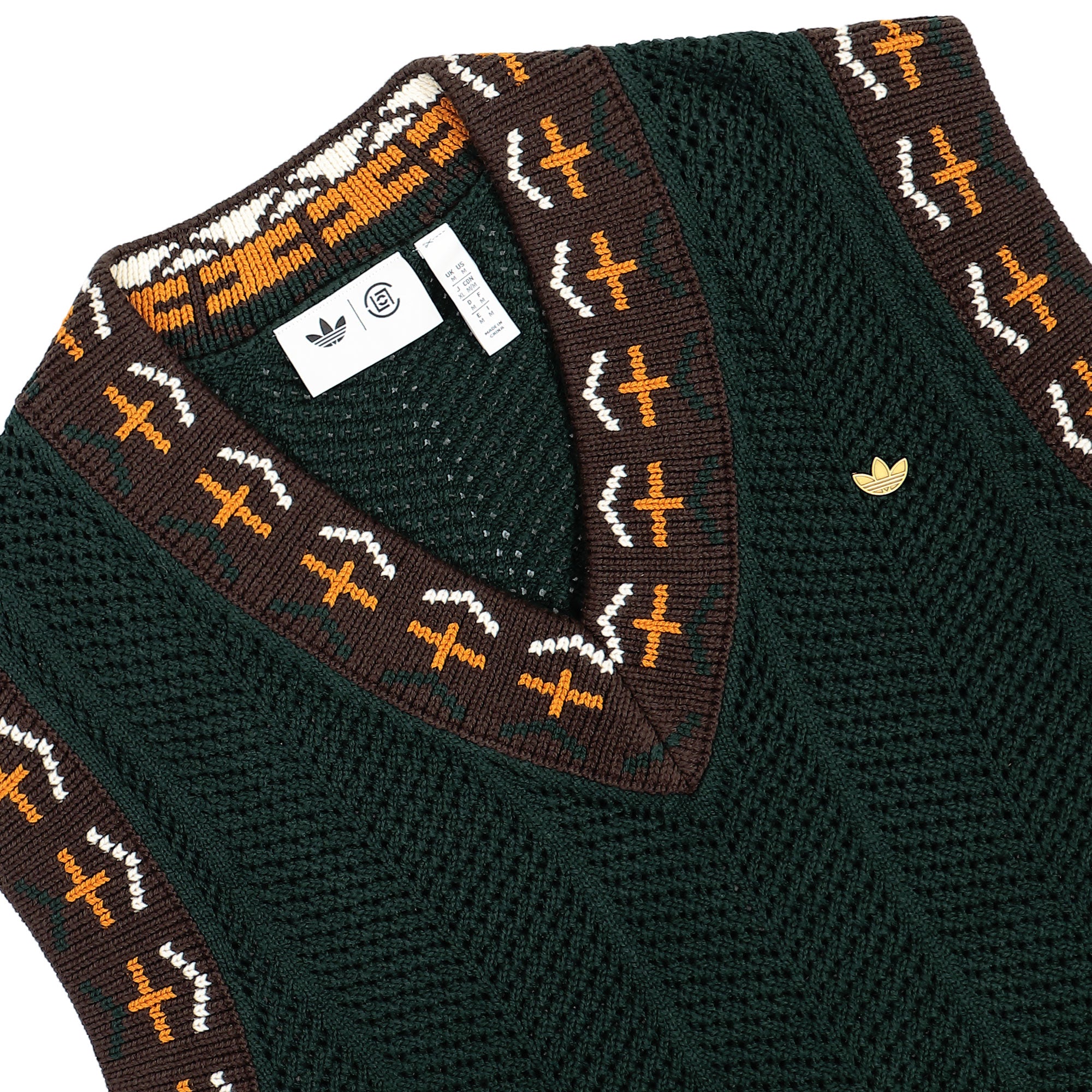 adidas Knit Vest Green Night Vests Close-up | Overkill