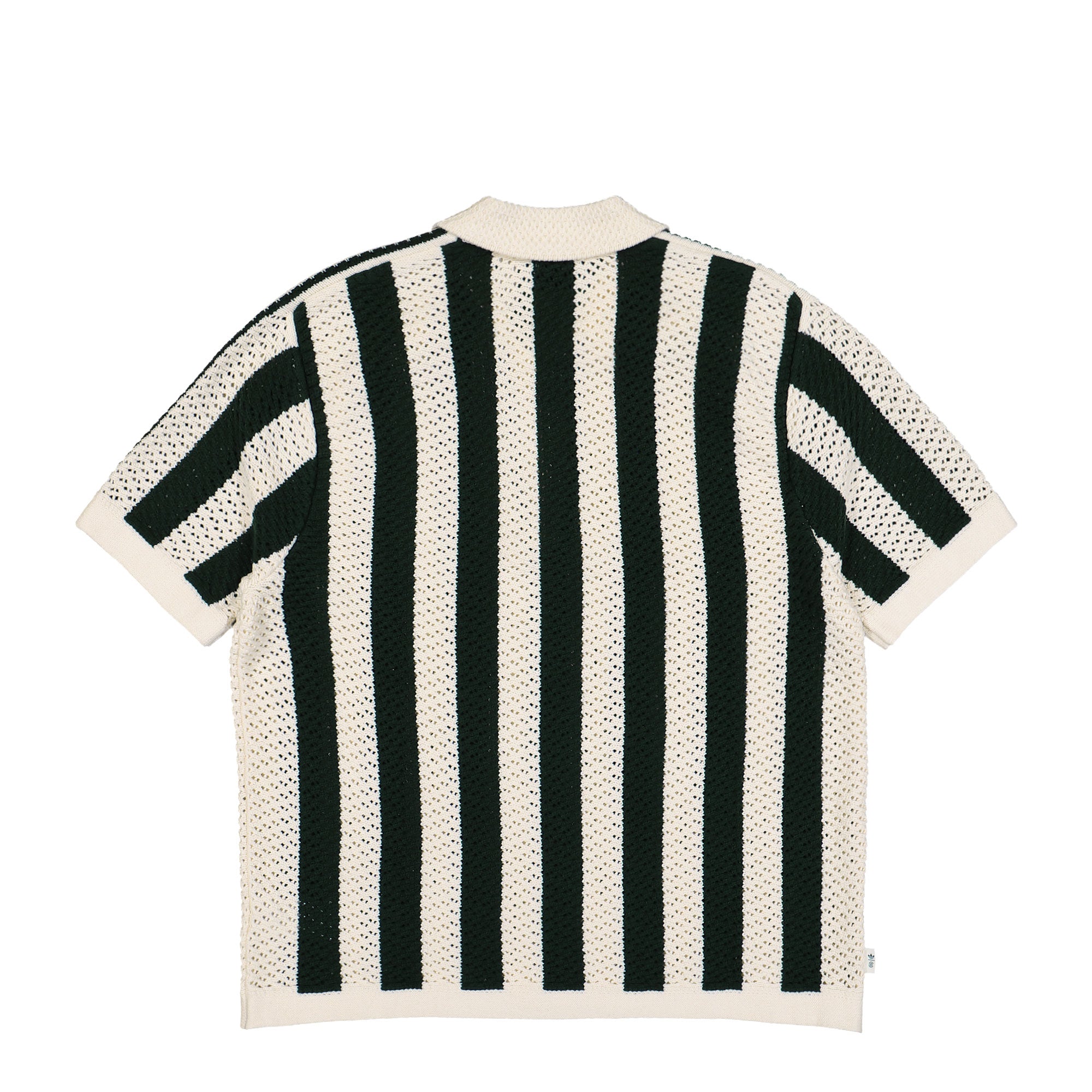 Clot x adidas Knit Polo Green Night / Cream White Polo Shirt JP1615 Close-up | Overkill