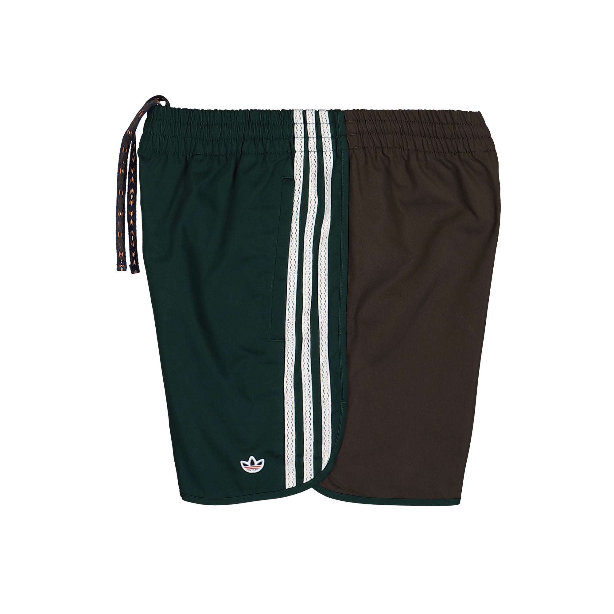 Clot x adidas Sprinter Shorts Green Night / Dark Brown Shorts JP3871 Detailfoto | Overkill