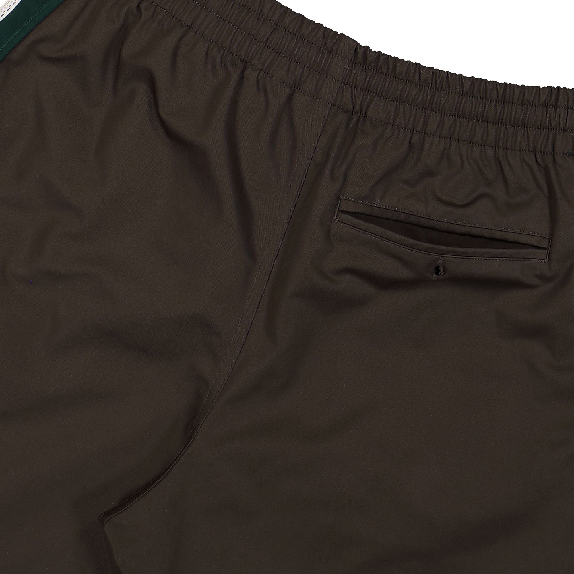 Clot x adidas Sprinter Shorts Green Night / Dark Brown Shorts JP3871 Detail View 2 | Overkill