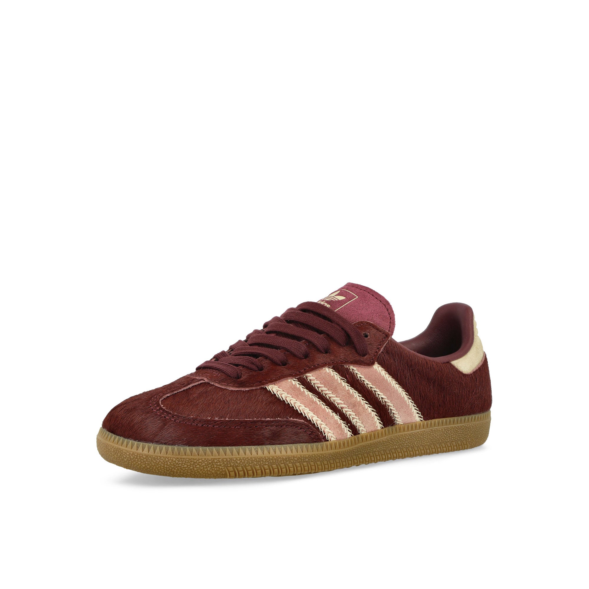 adidas Samba OG W Sand Strata / Maroon / Warm Clay Low Top Sneakers Close Up | Overkill